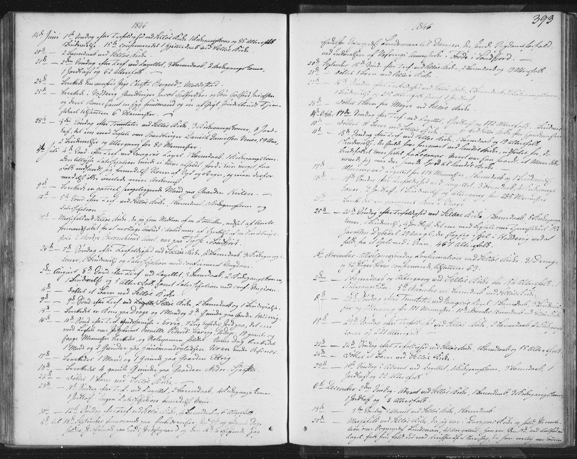 Selje sokneprestembete, AV/SAB-A-99938/H/Ha/Haa/Haaa: Ministerialbok nr. A 10, 1844-1858, s. 393