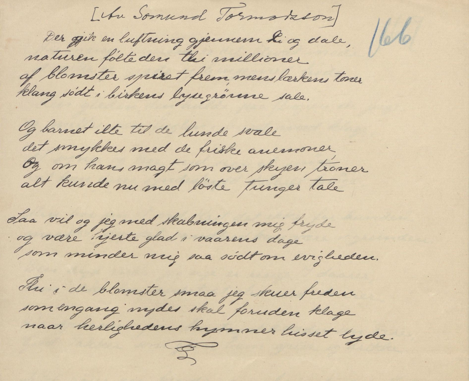 Rikard Berge, TEMU/TGM-A-1003/F/L0004/0044: 101-159 / 147 Visa om Storegut 4 vers. Også diverse kjelder. , 1906-1908, s. 166