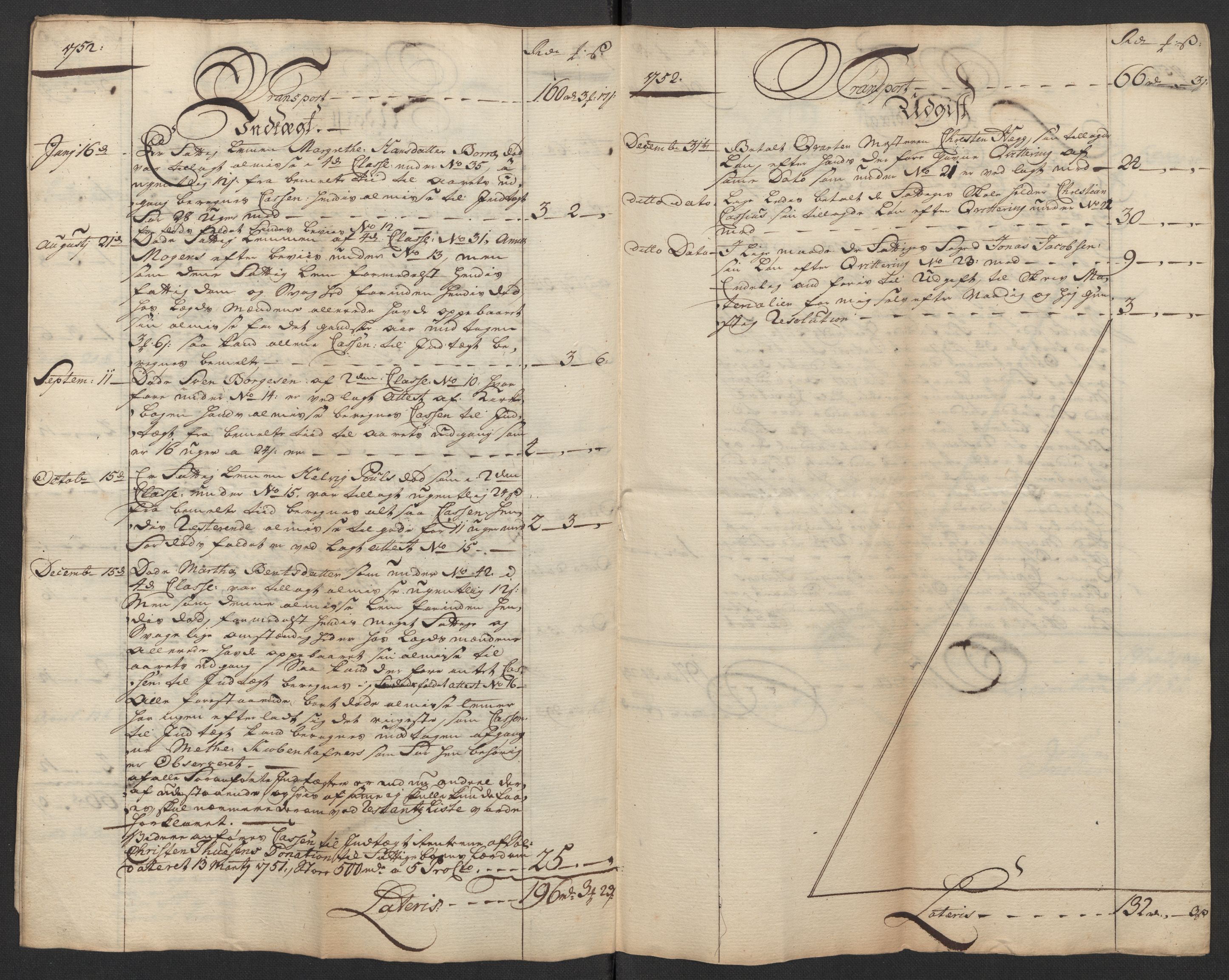 Kristiania tukthus, AV/SAO-A-10644/A/Ad/Adb/L0011: Innkomne skriv, rapporter og regnskap, 1742-1783, s. 78