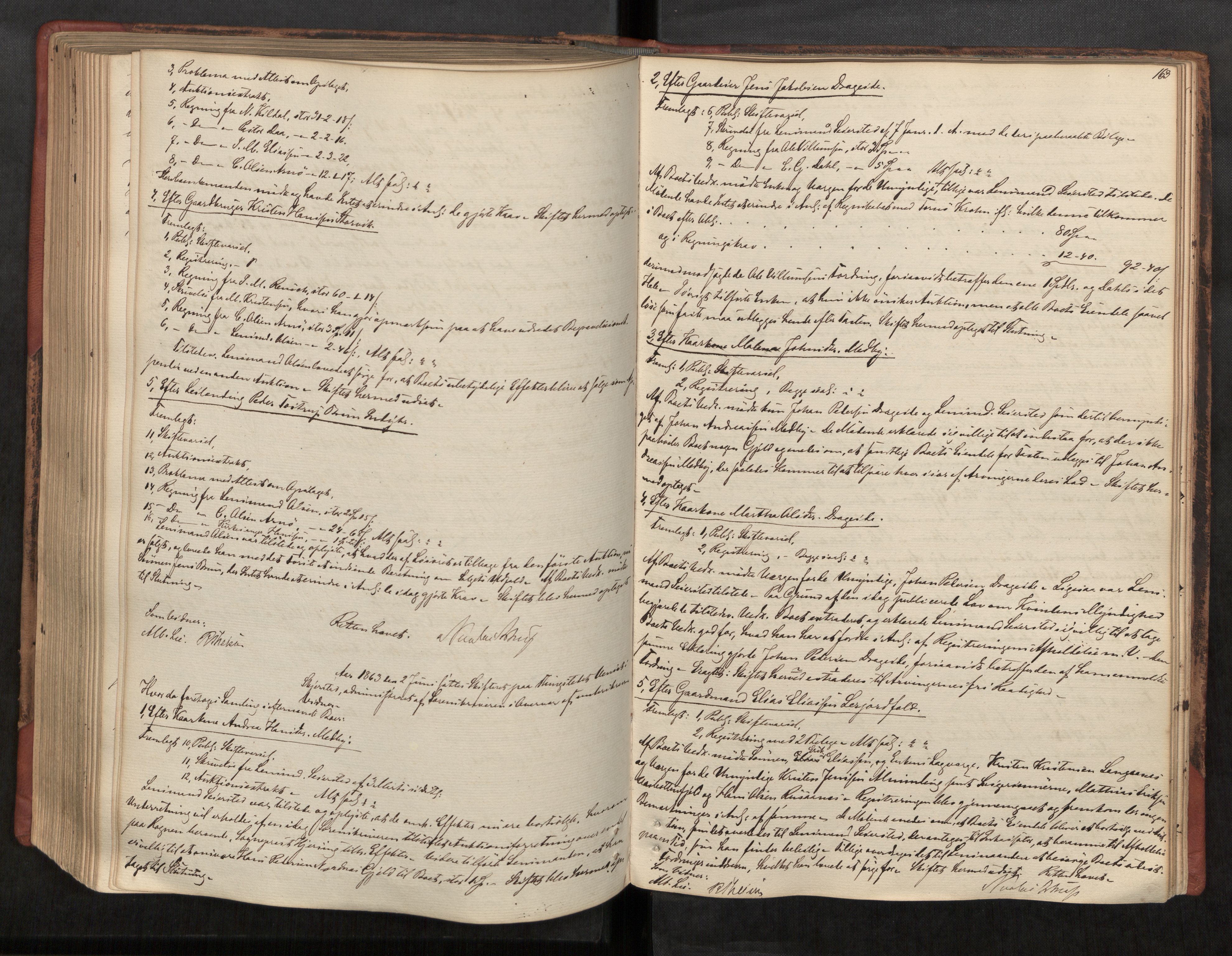 Salten sorenskriveri, AV/SAT-A-4578/1/3/3B/L0002: Skiftebehandlingsprotokoll, 1853-1865, s. 163