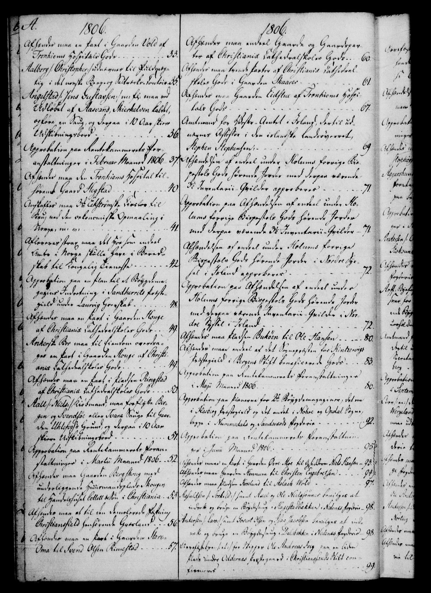 Rentekammeret, Kammerkanselliet, AV/RA-EA-3111/G/Gf/Gfb/L0016: Register til norske relasjons- og resolusjonsprotokoller (merket RK 52.111), 1801-1814, s. 11