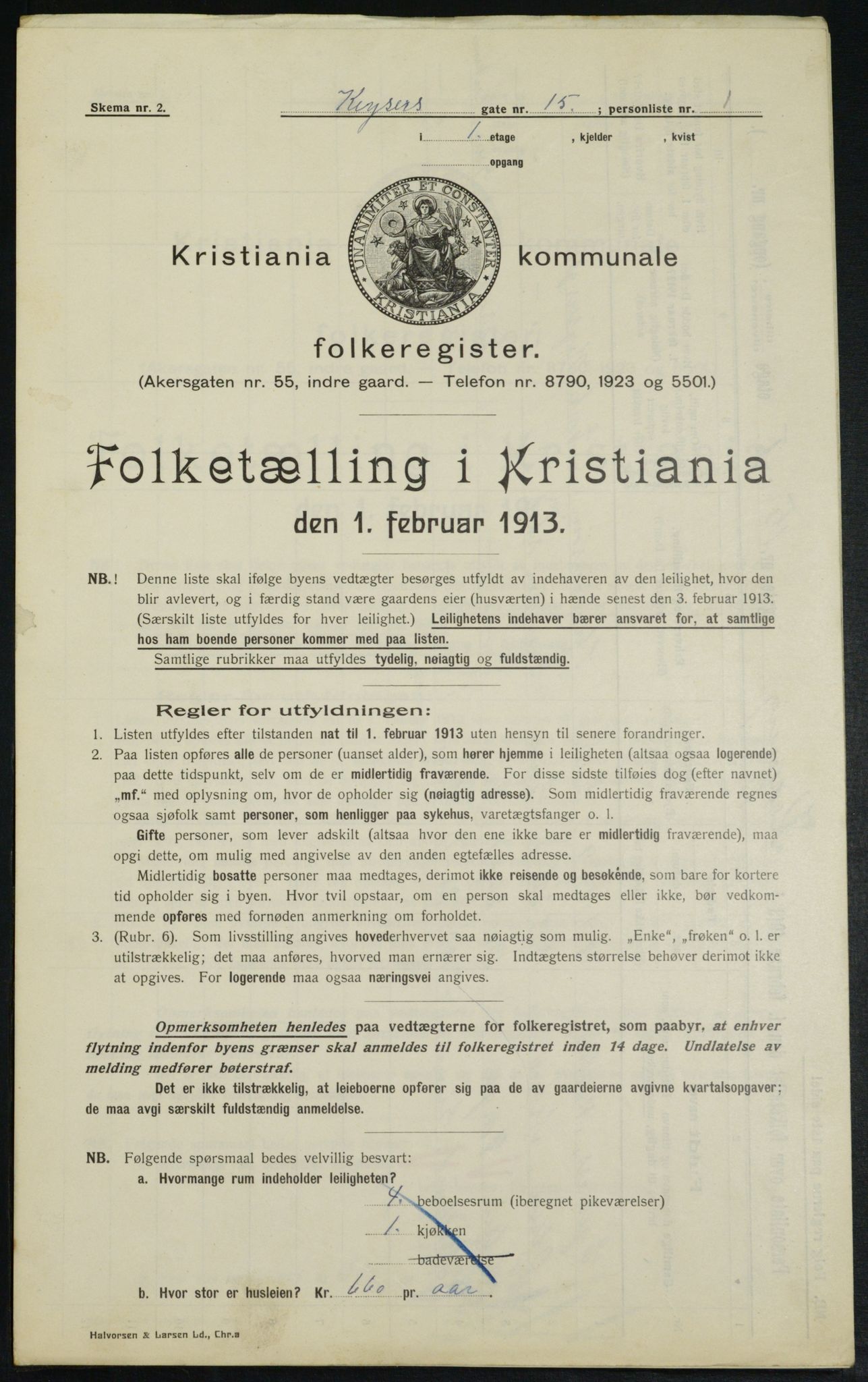 OBA, Kommunal folketelling 1.2.1913 for Kristiania, 1913, s. 49152