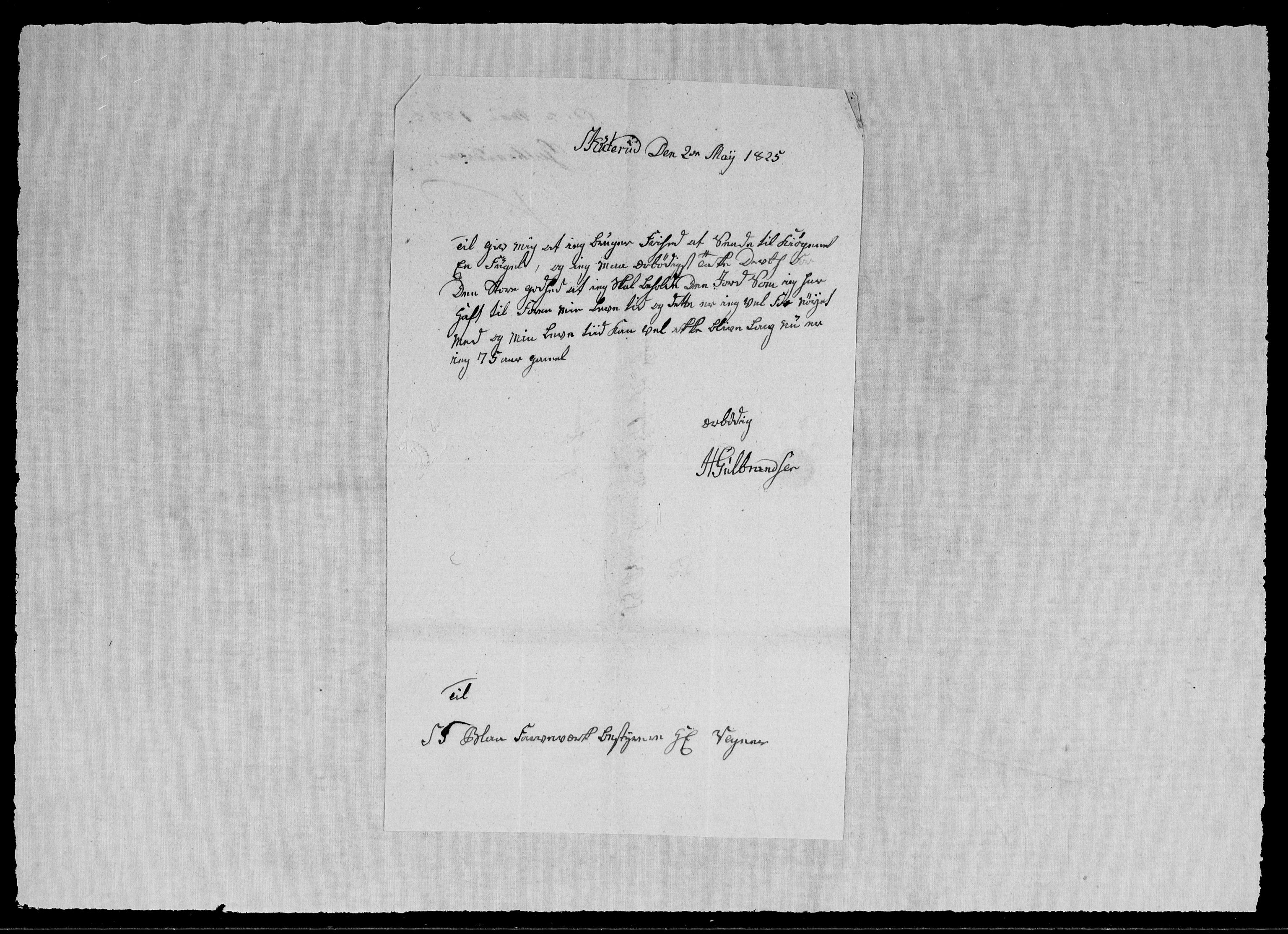 Modums Blaafarveværk, RA/PA-0157/G/Gb/L0095/0001: -- / Innkomne brev A - L, 1825-1826, s. 186