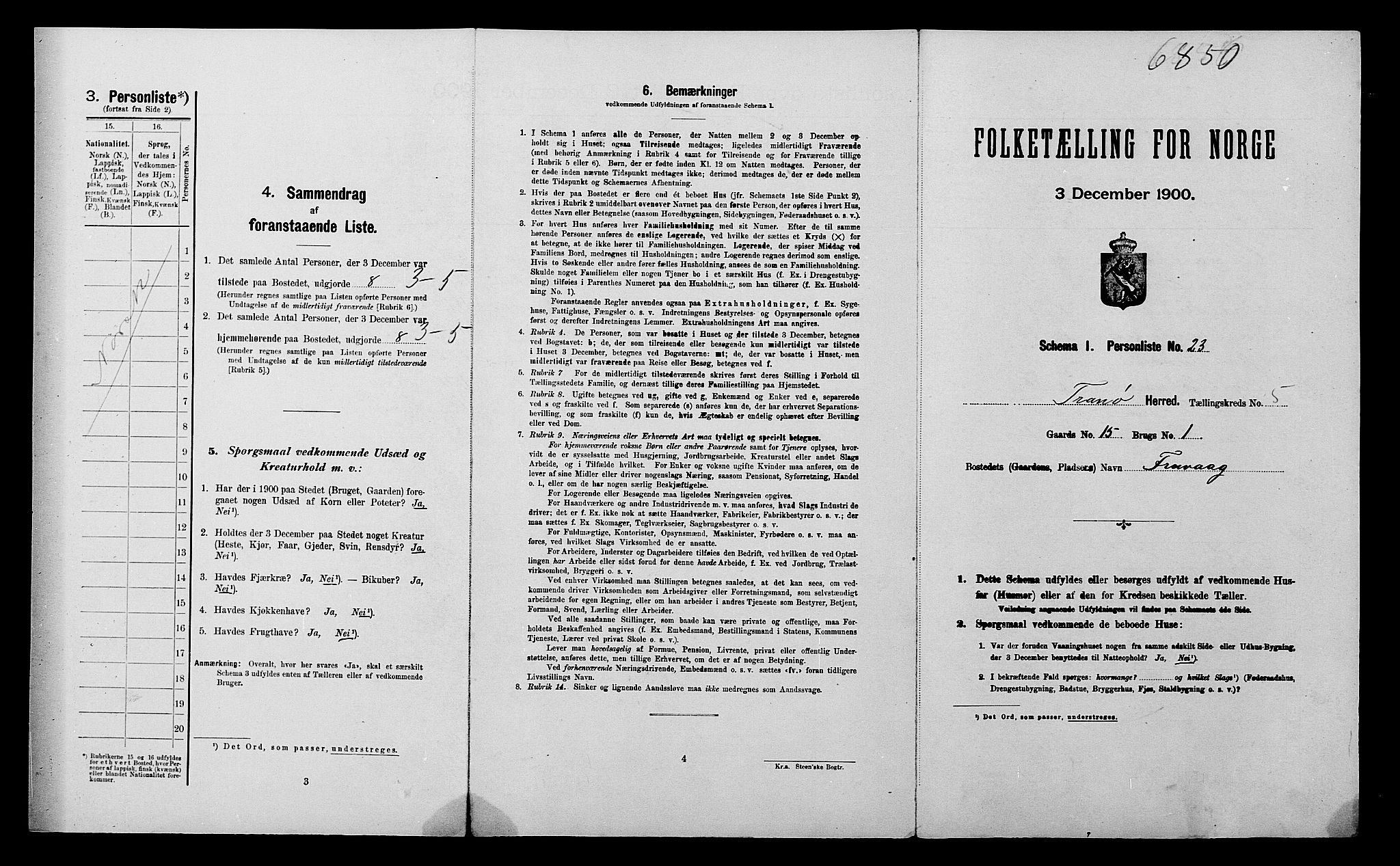 SATØ, Folketelling 1900 for 1927 Tranøy herred, 1900, s. 58