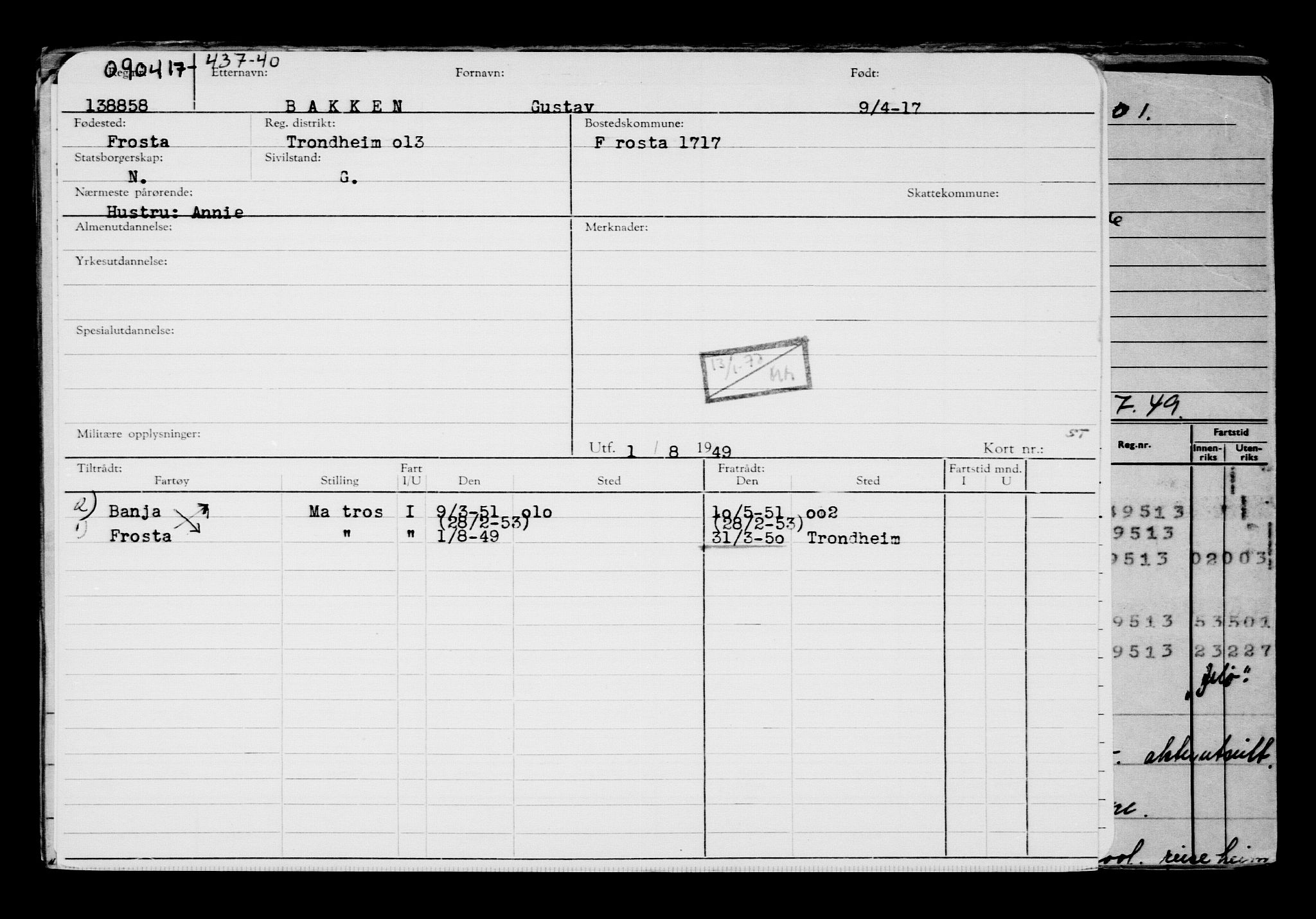 Direktoratet for sjømenn, AV/RA-S-3545/G/Gb/L0147: Hovedkort, 1917, s. 532