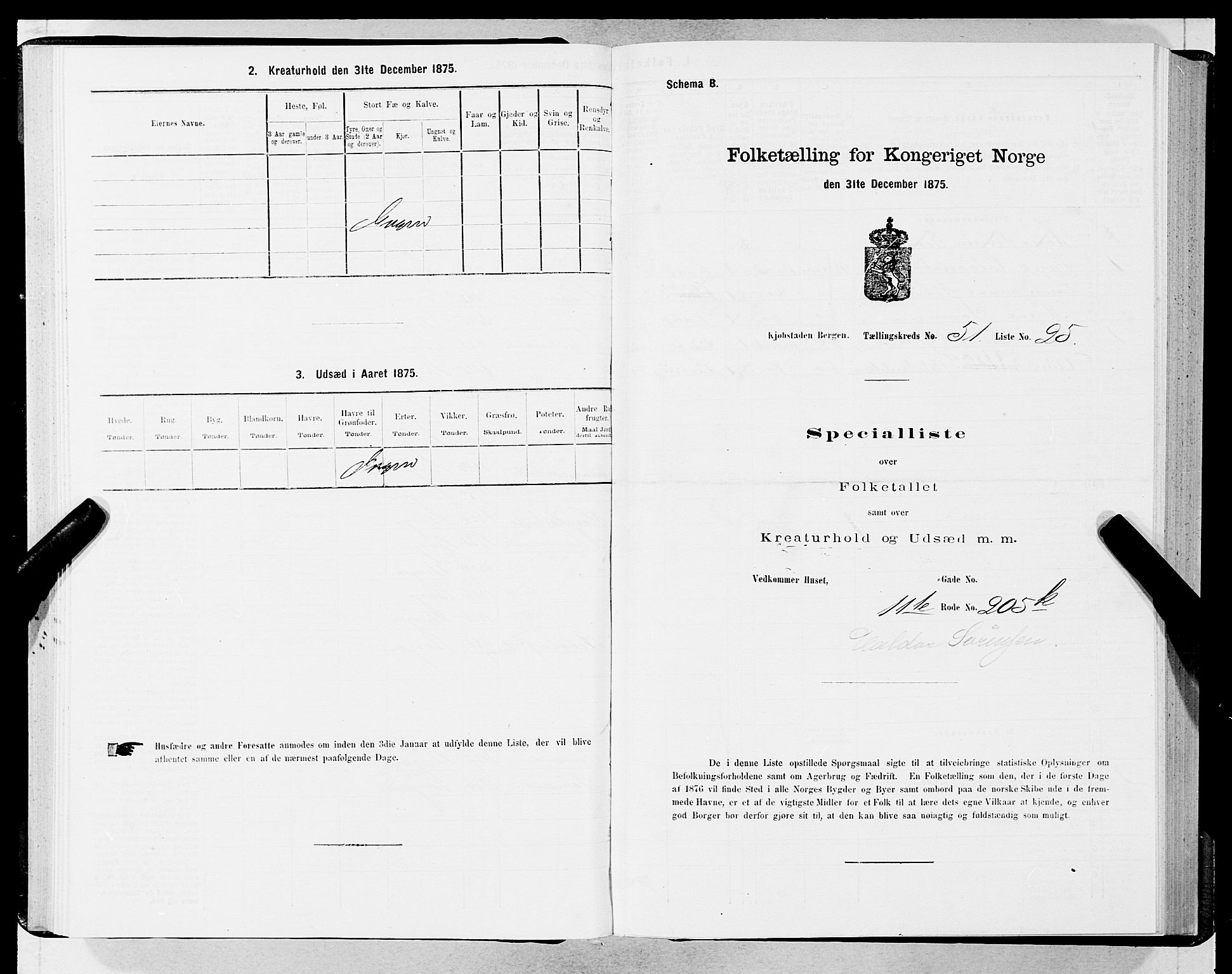 SAB, Folketelling 1875 for 1301 Bergen kjøpstad, 1875, s. 2723