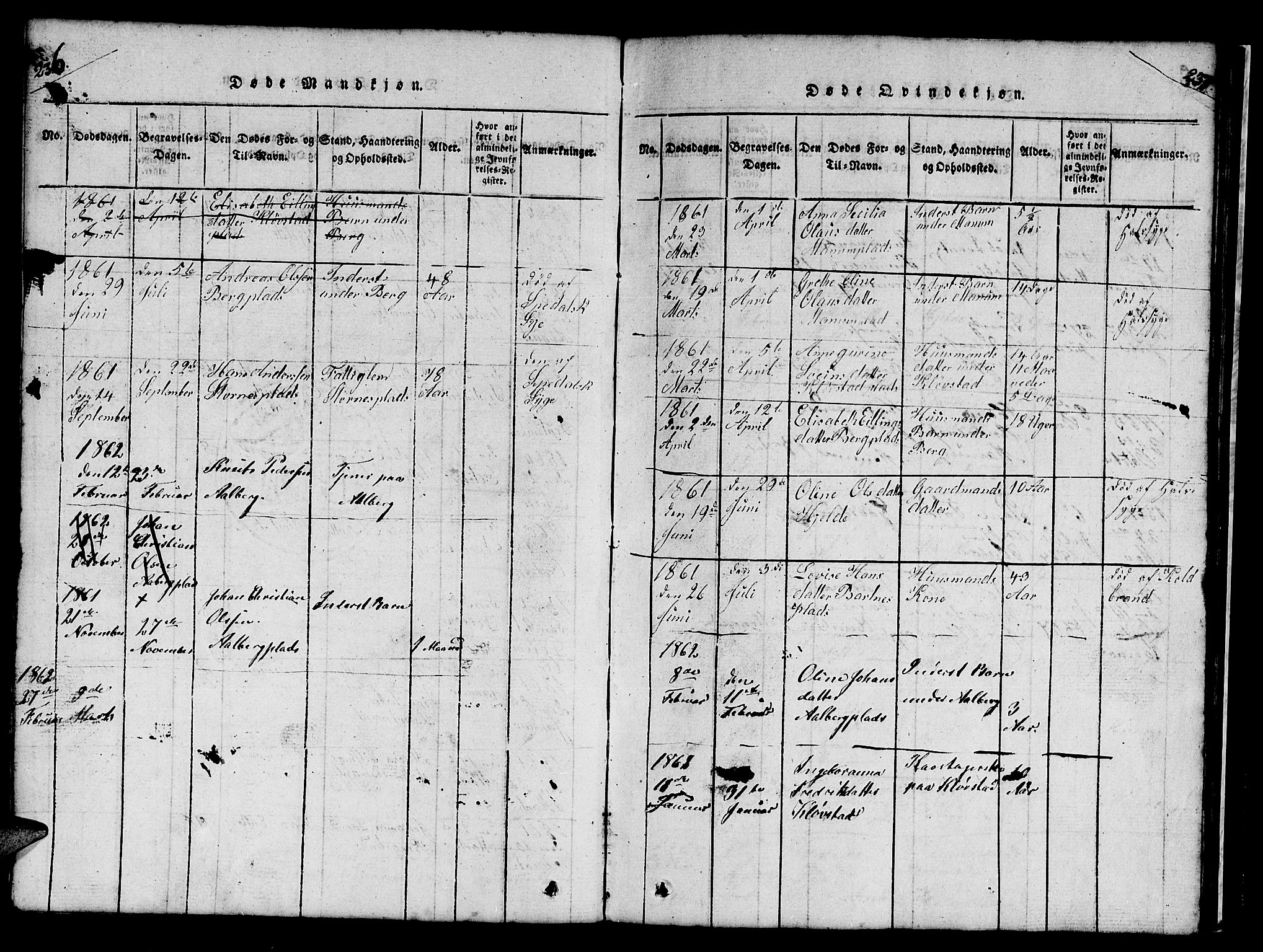 Ministerialprotokoller, klokkerbøker og fødselsregistre - Nord-Trøndelag, SAT/A-1458/732/L0317: Klokkerbok nr. 732C01, 1816-1881, s. 236-237