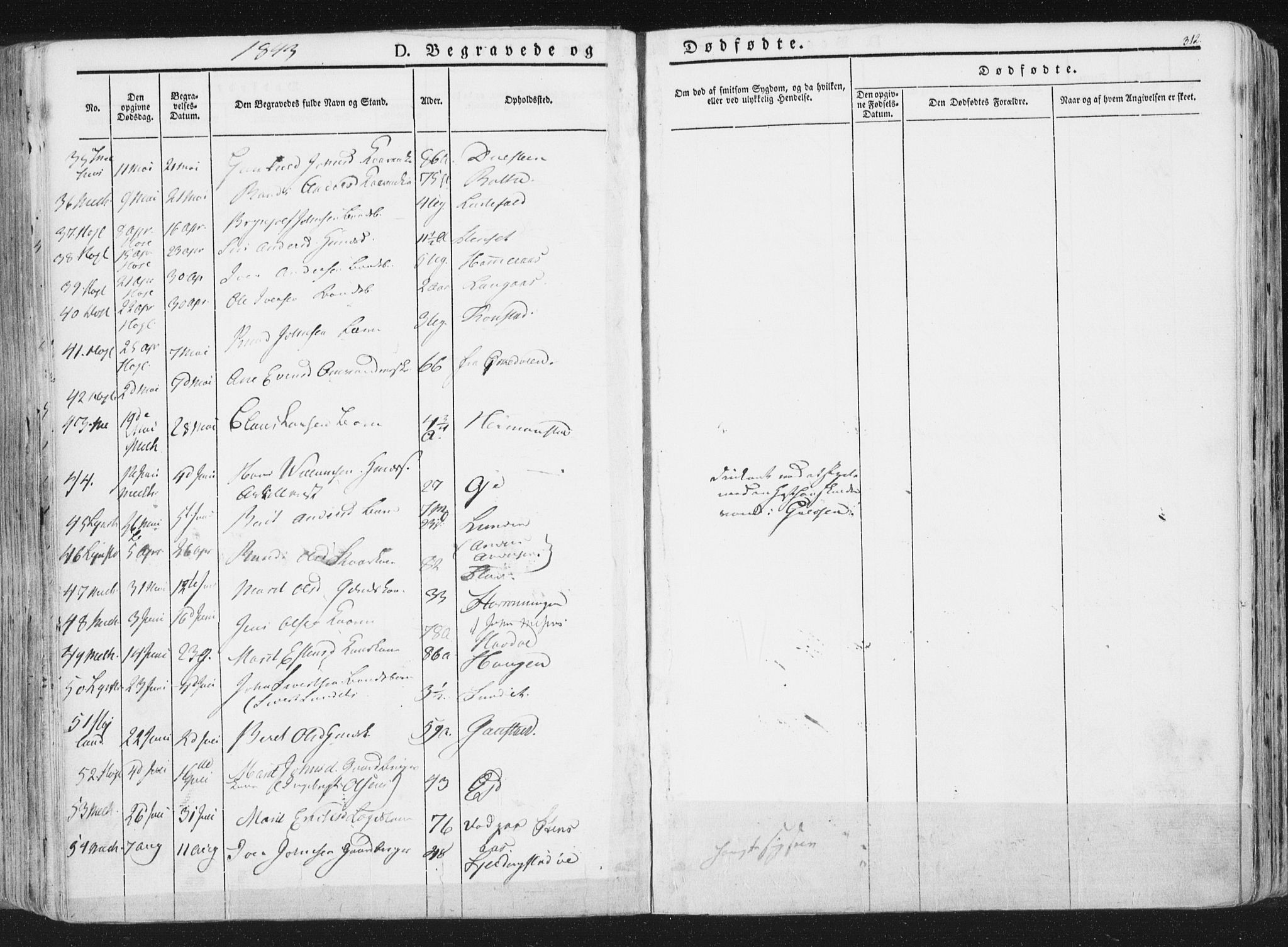 Ministerialprotokoller, klokkerbøker og fødselsregistre - Sør-Trøndelag, SAT/A-1456/691/L1074: Ministerialbok nr. 691A06, 1842-1852, s. 312