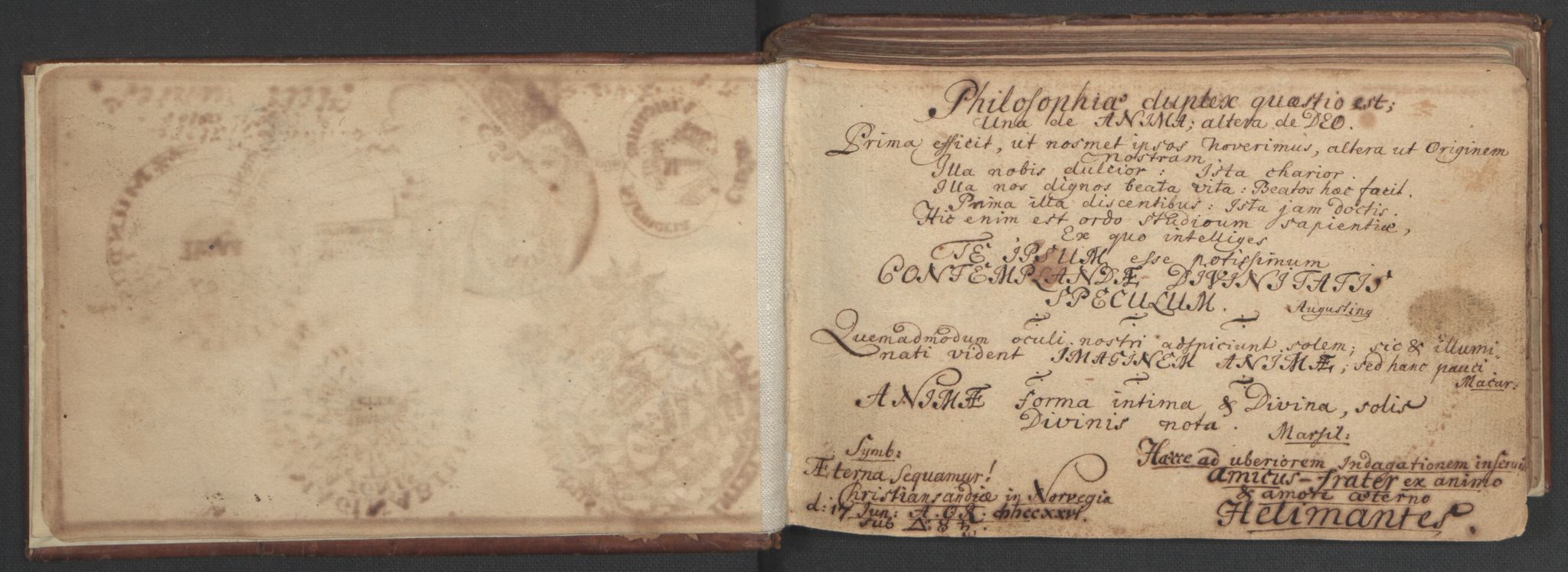 Manuskriptsamlingen, AV/RA-EA-3667/H/L0047: Familiestamrulle vedkommende Eliesonske, Ankerske, Colletske, Kiønigske m.m. familier - fra slutningen av 1600 til 1874 osv, 1600-1874