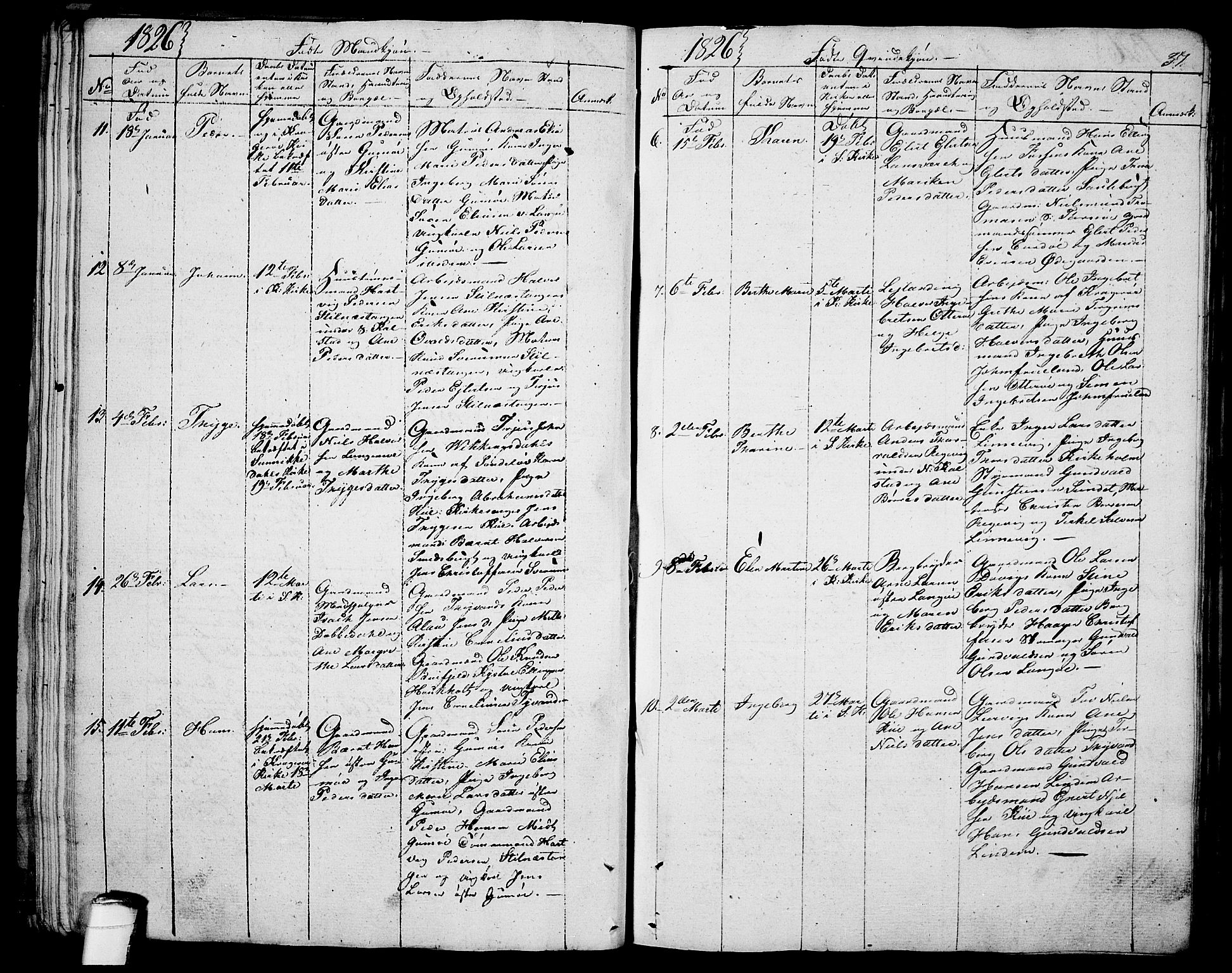 Sannidal kirkebøker, AV/SAKO-A-296/F/Fa/L0005: Ministerialbok nr. 5, 1823-1830, s. 37