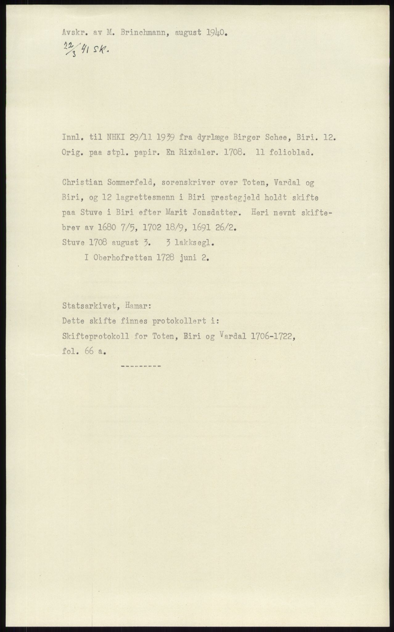 Samlinger til kildeutgivelse, Diplomavskriftsamlingen, AV/RA-EA-4053/H/Ha, s. 3477