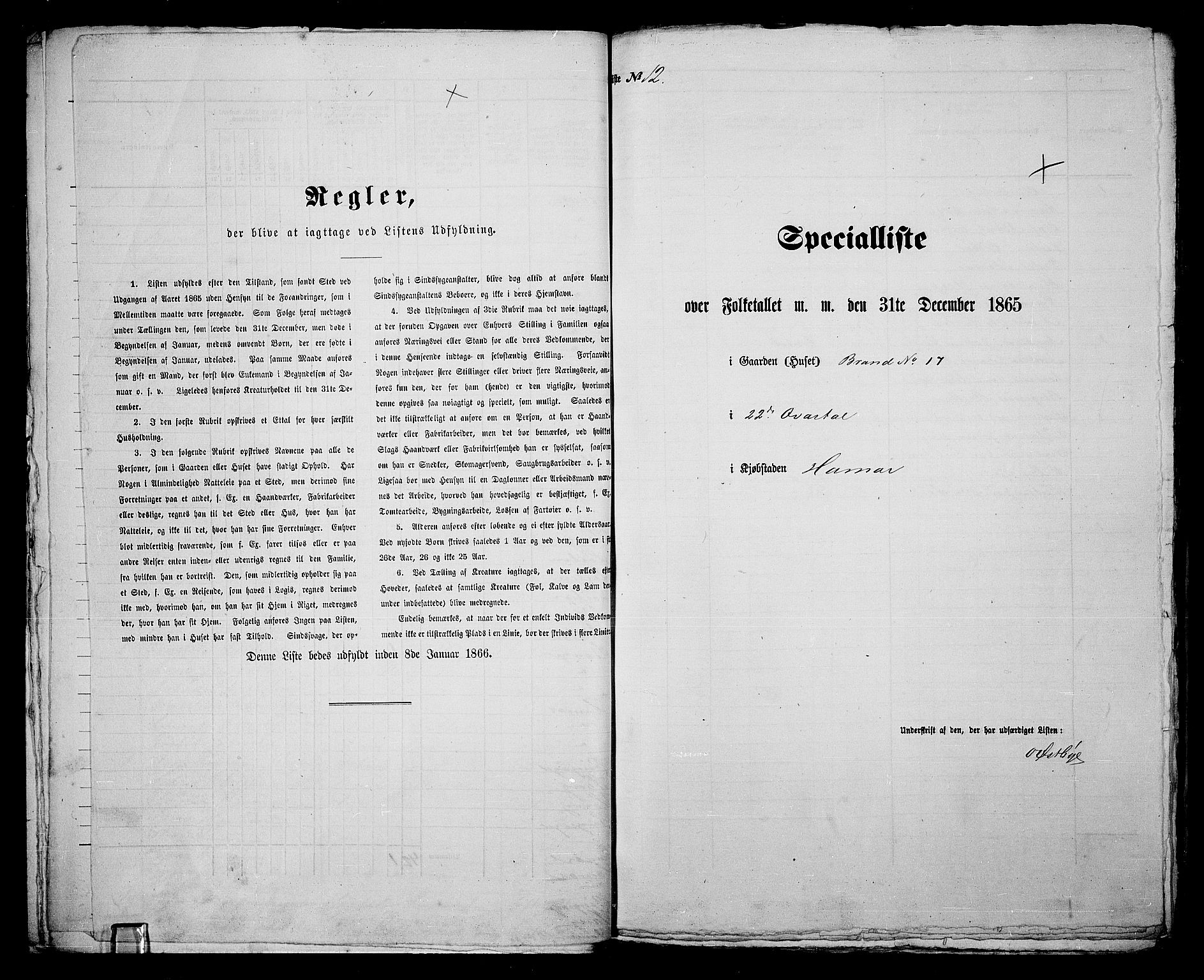 RA, Folketelling 1865 for 0401B Vang prestegjeld, Hamar kjøpstad, 1865, s. 31