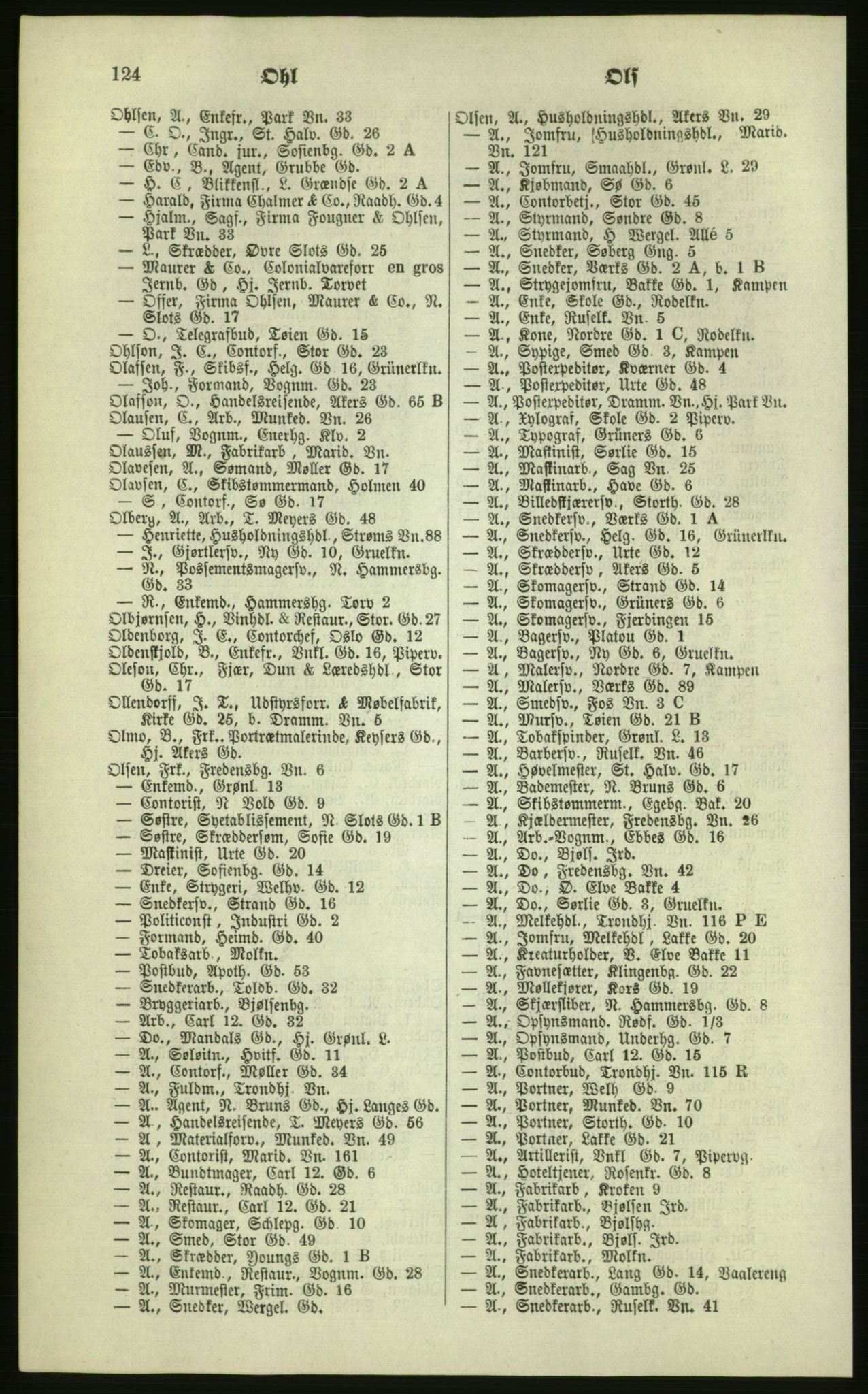 Kristiania/Oslo adressebok, PUBL/-, 1879, s. 124