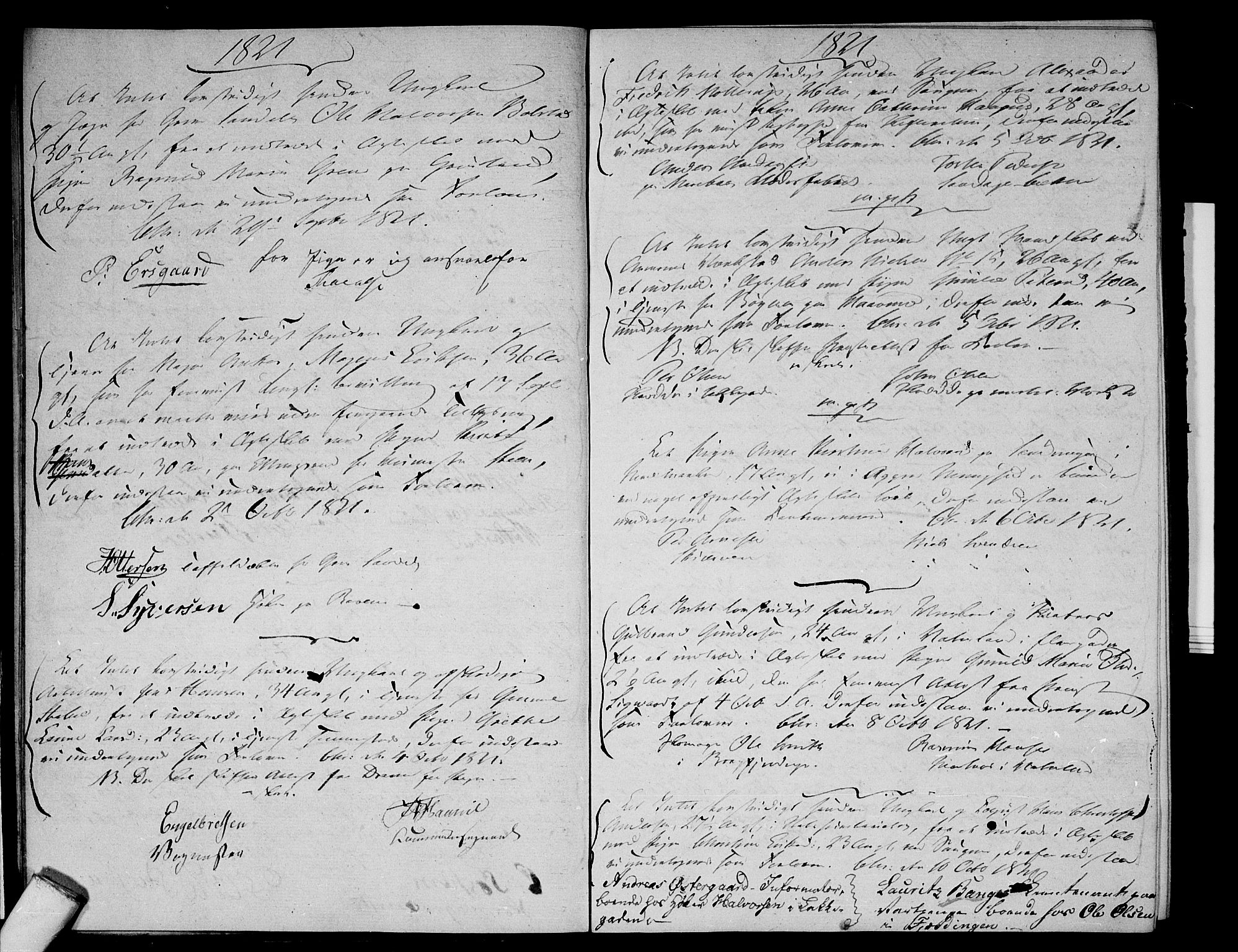 Aker prestekontor kirkebøker, AV/SAO-A-10861/L/L0006: Forlovererklæringer nr. 6, 1821-1826