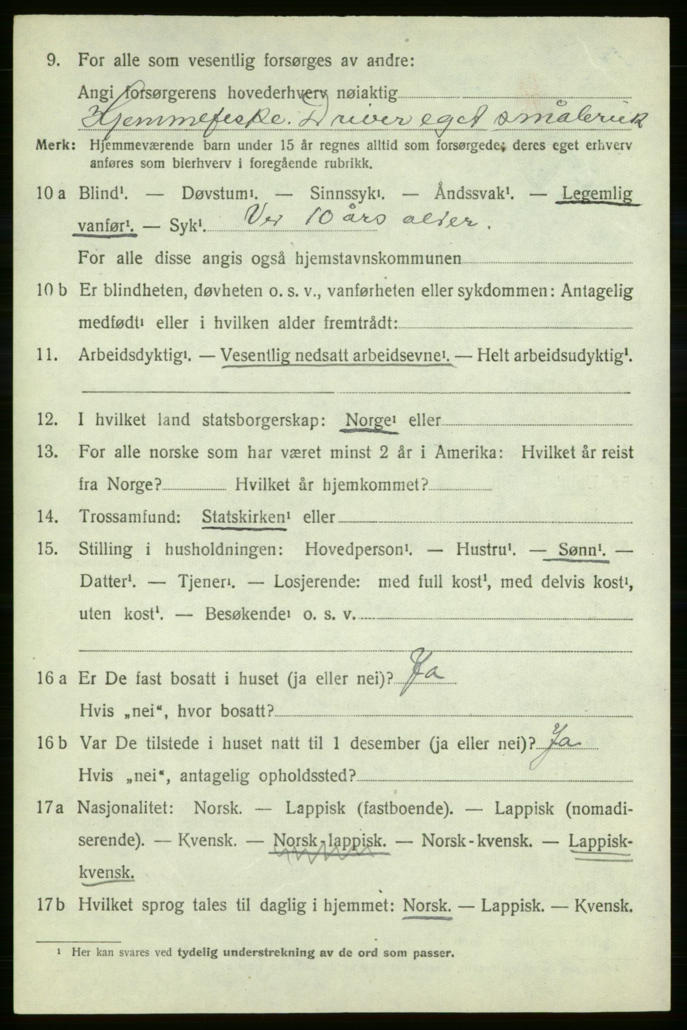 SATØ, Folketelling 1920 for 2013 Talvik herred, 1920, s. 2201