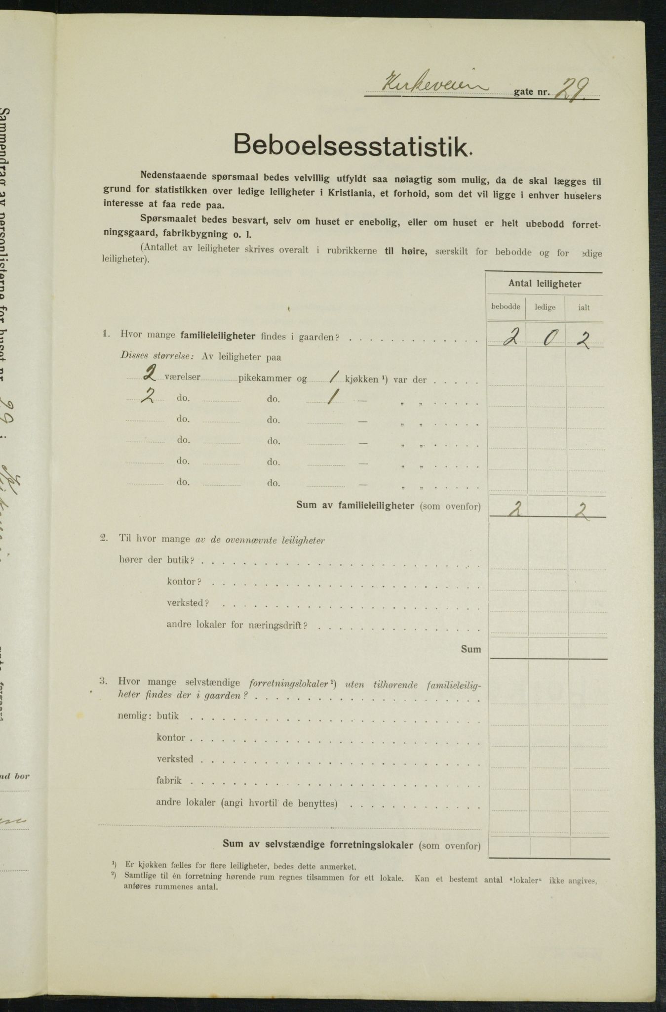 OBA, Kommunal folketelling 1.2.1914 for Kristiania, 1914, s. 50910