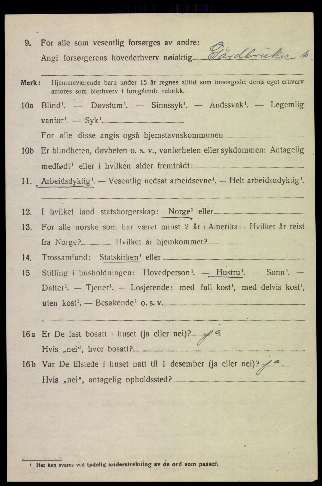 SAK, Folketelling 1920 for 1026 Åseral herred, 1920, s. 2413