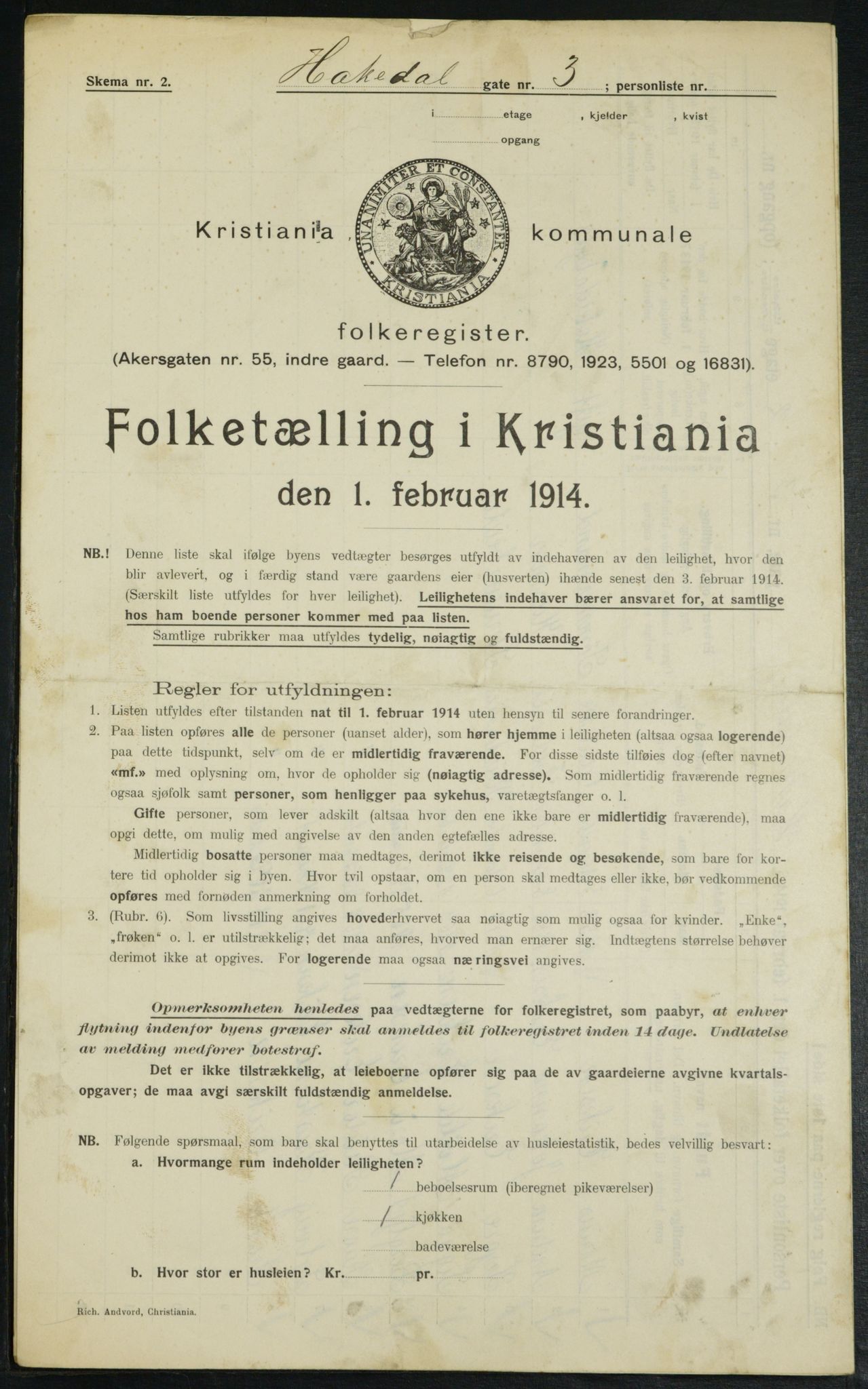 OBA, Kommunal folketelling 1.2.1914 for Kristiania, 1914, s. 34091