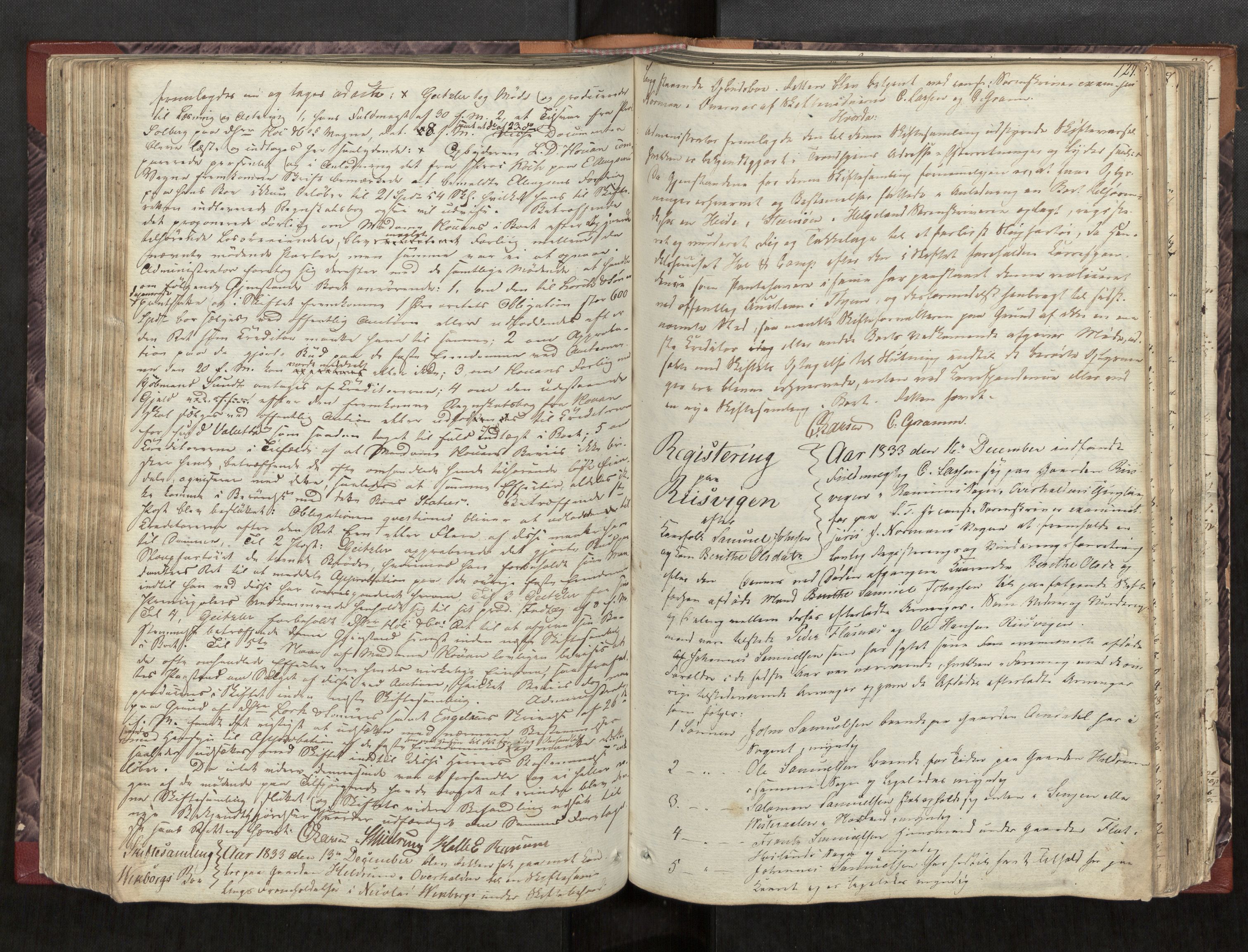 Namdal sorenskriveri, AV/SAT-A-4133/1/3/3B/L0001: Skiftebehandlingsprotokoll, 1828-1837, s. 127