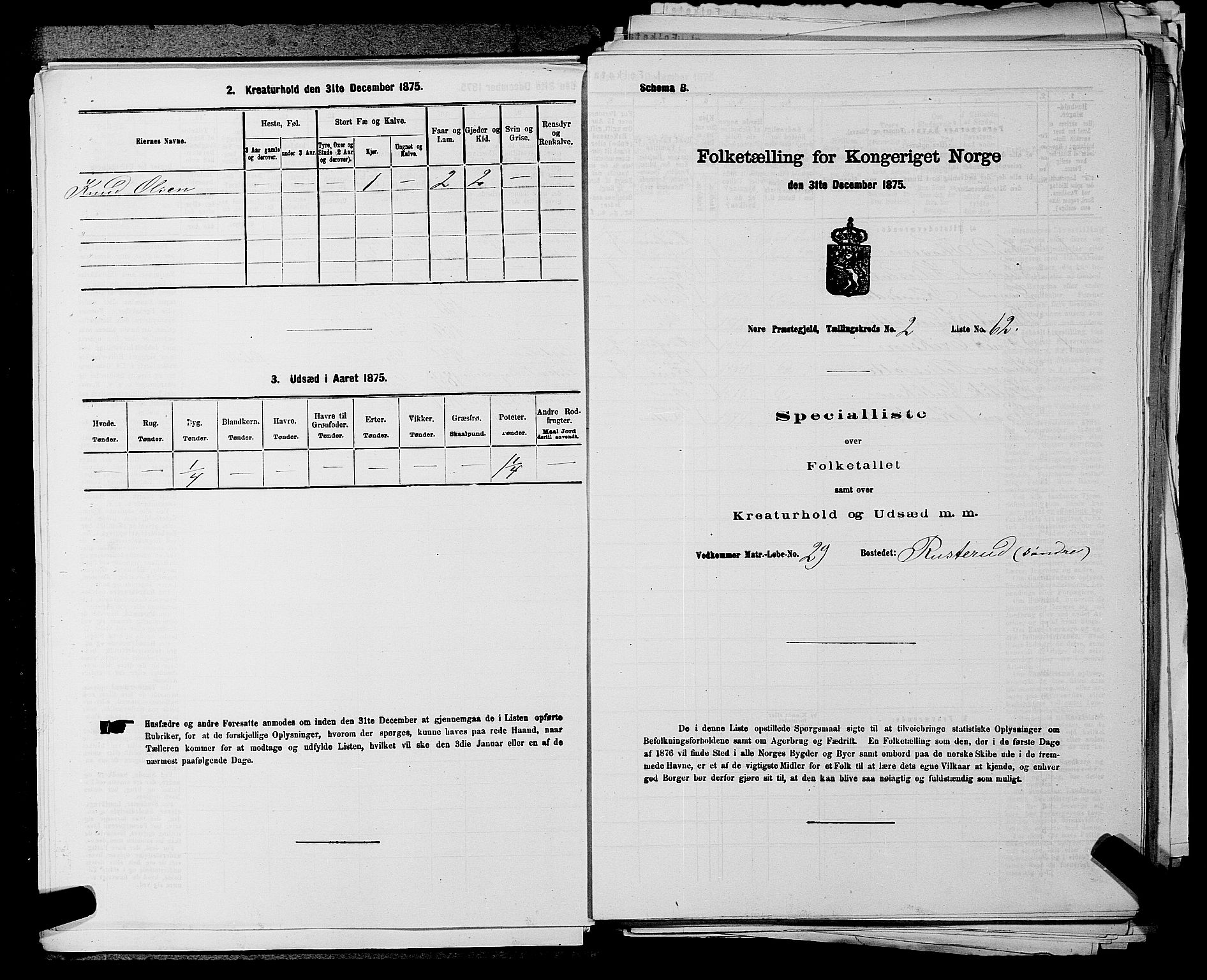 SAKO, Folketelling 1875 for 0633P Nore prestegjeld, 1875, s. 203