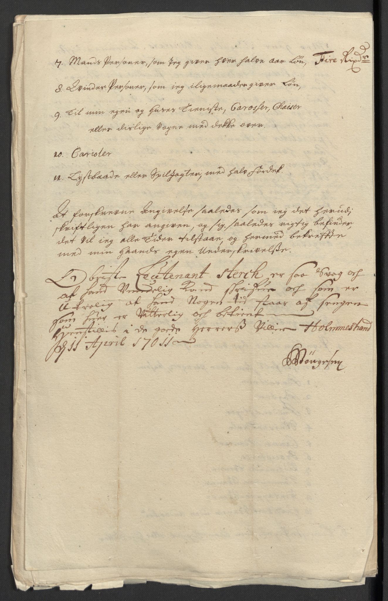 Rentekammeret inntil 1814, Reviderte regnskaper, Fogderegnskap, RA/EA-4092/R32/L1876: Fogderegnskap Jarlsberg grevskap, 1711, s. 193