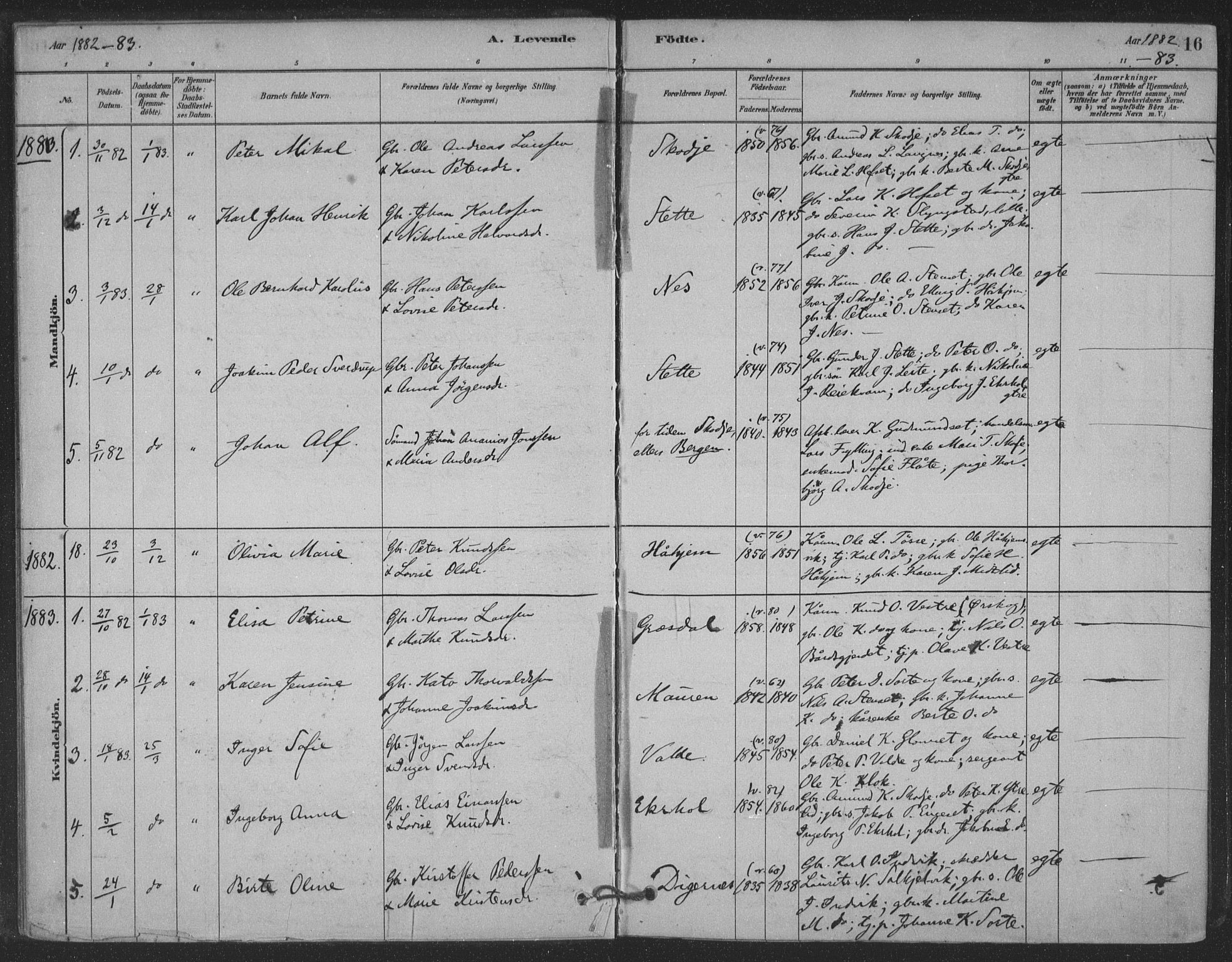 Ministerialprotokoller, klokkerbøker og fødselsregistre - Møre og Romsdal, SAT/A-1454/524/L0356: Ministerialbok nr. 524A08, 1880-1899, s. 16