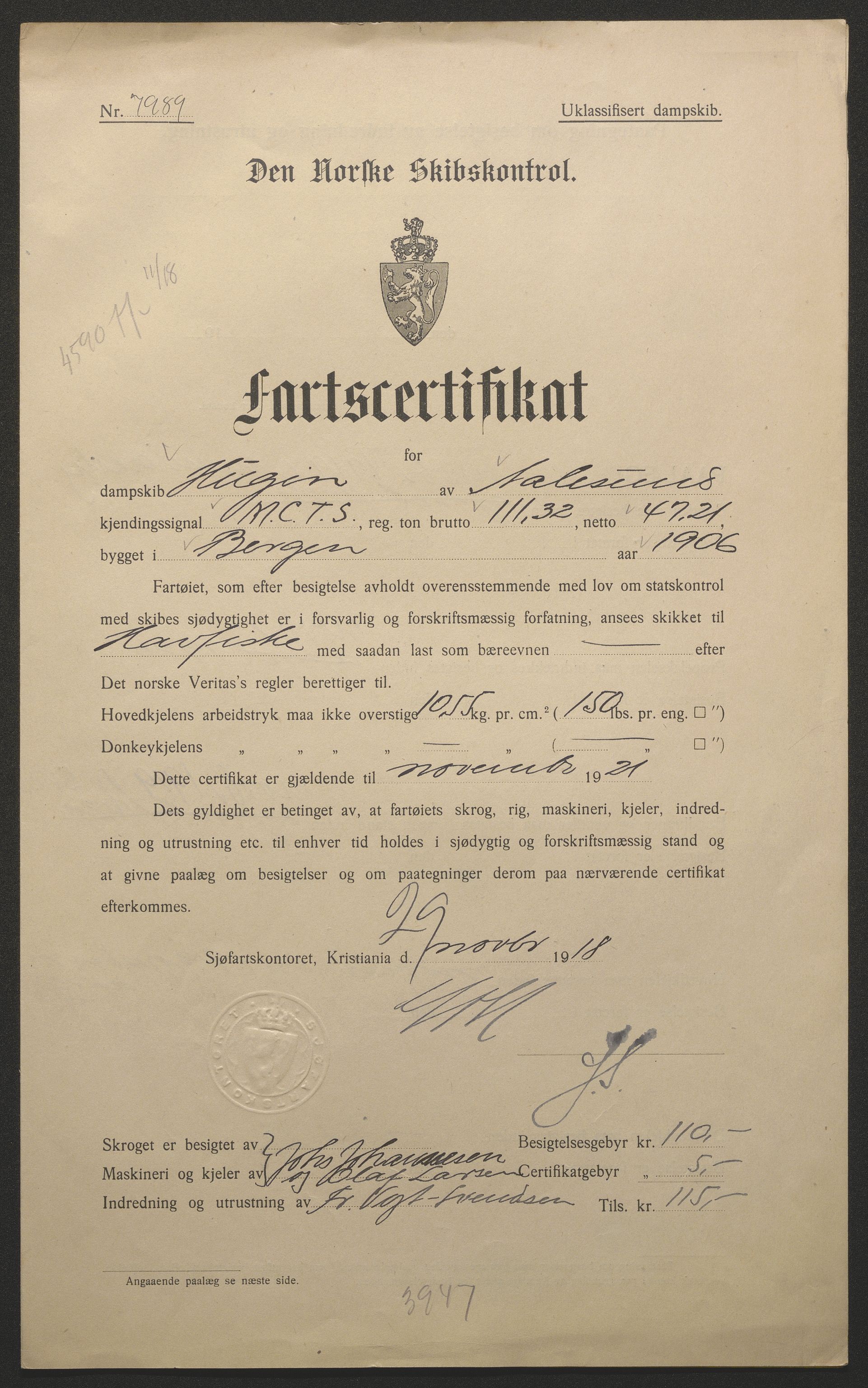 Sjøfartsdirektoratet med forløpere, skipsmapper slettede skip, AV/RA-S-4998/F/Fa/L0519: --, 1850-1922, s. 399