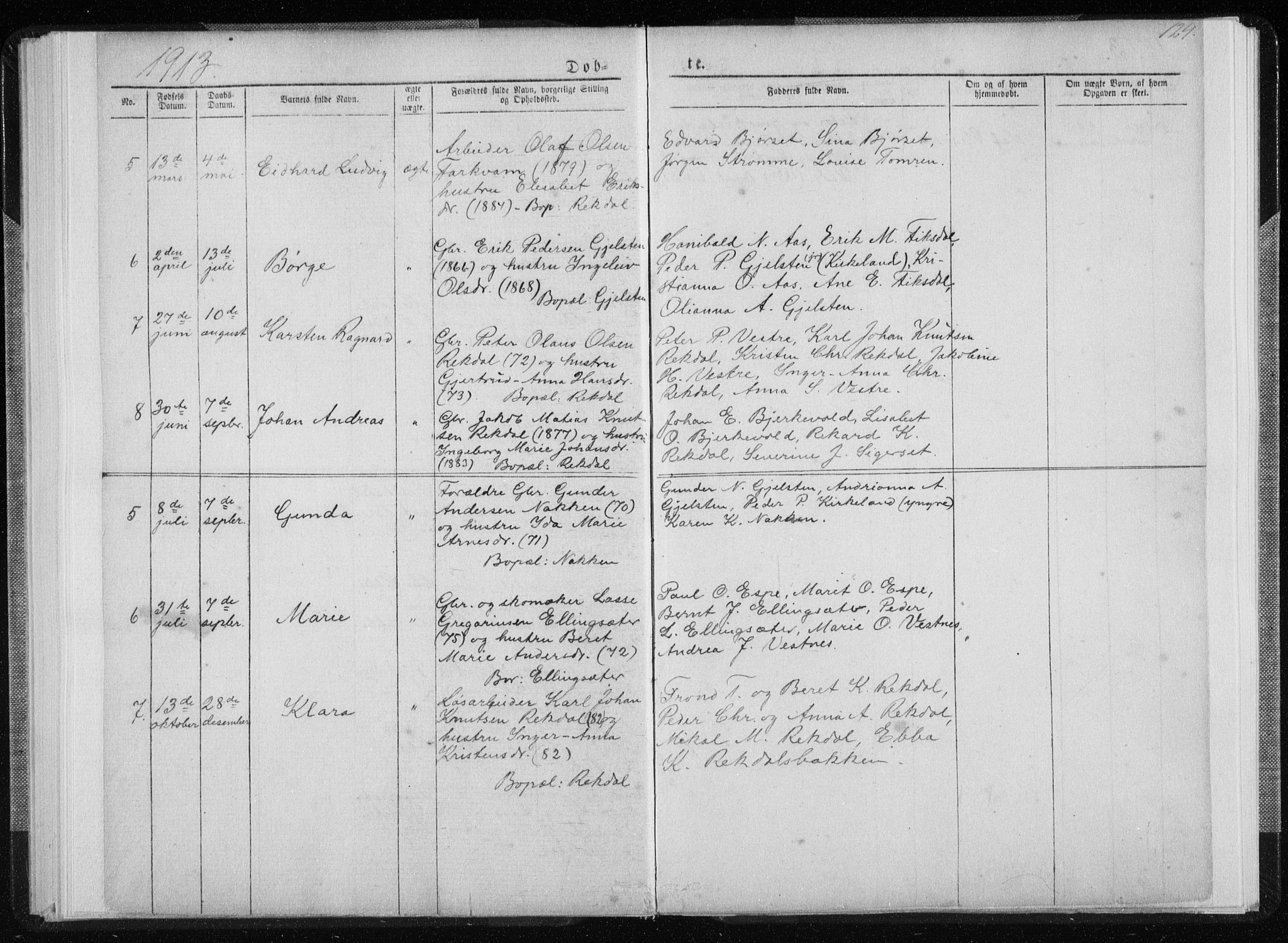 Ministerialprotokoller, klokkerbøker og fødselsregistre - Møre og Romsdal, AV/SAT-A-1454/540/L0541: Klokkerbok nr. 540C01, 1867-1920, s. 124