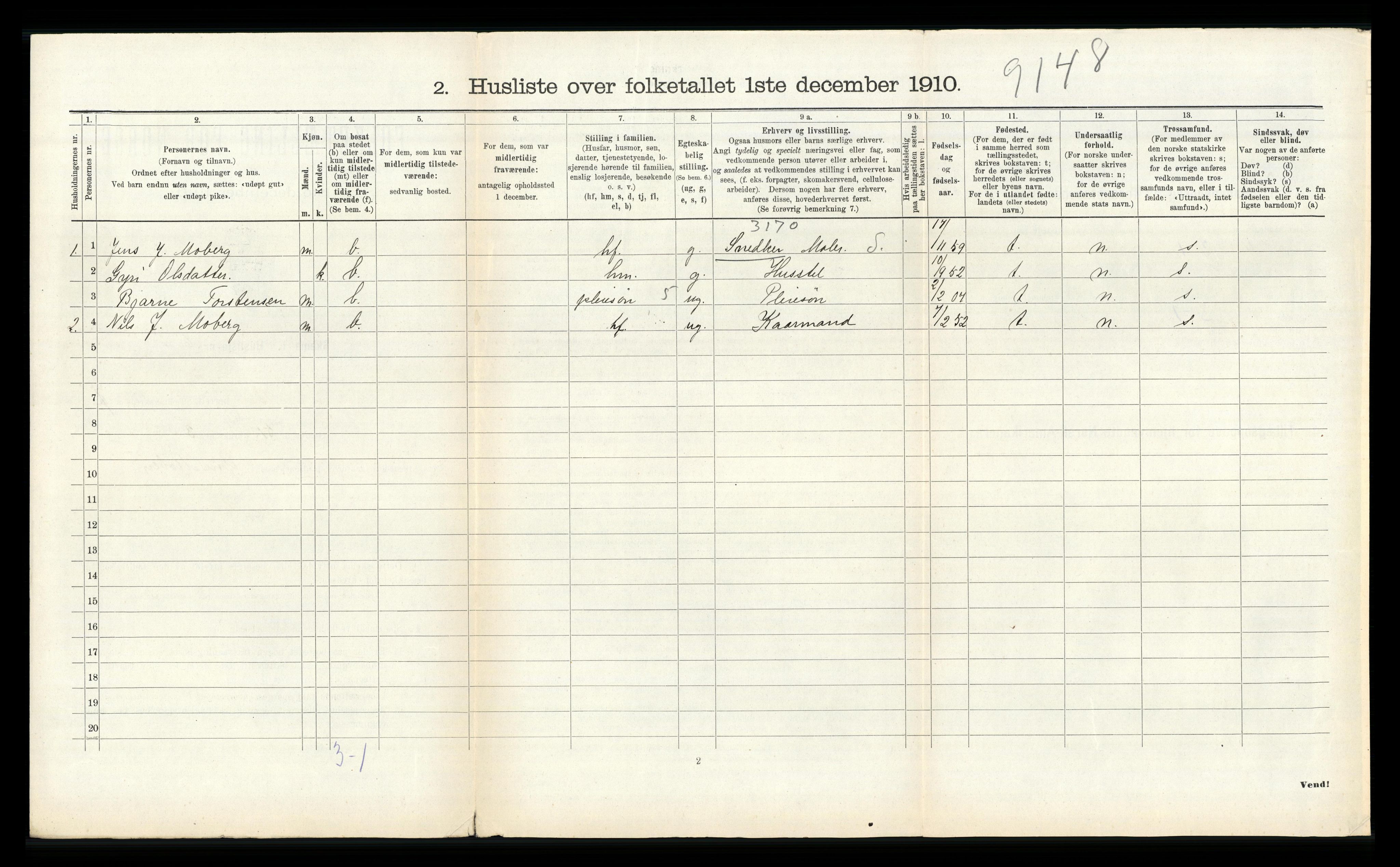 RA, Folketelling 1910 for 1243 Os herred, 1910, s. 587