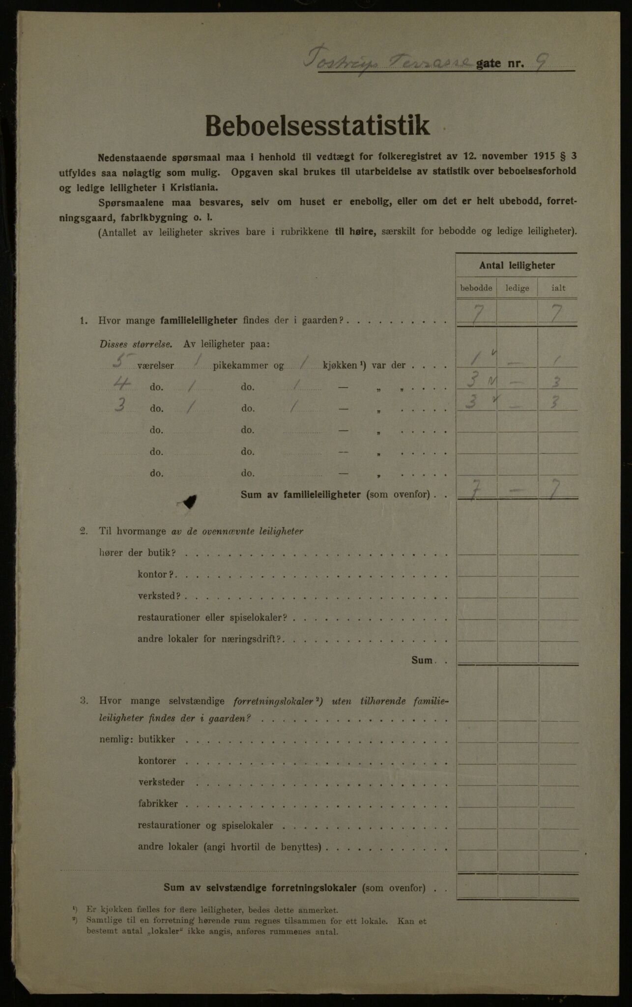 OBA, Kommunal folketelling 1.12.1923 for Kristiania, 1923, s. 127104