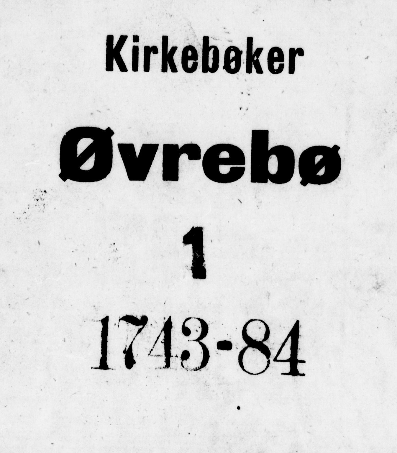 Vennesla sokneprestkontor, SAK/1111-0045/Fa/Fac/L0001: Ministerialbok nr. A 1, 1743-1784