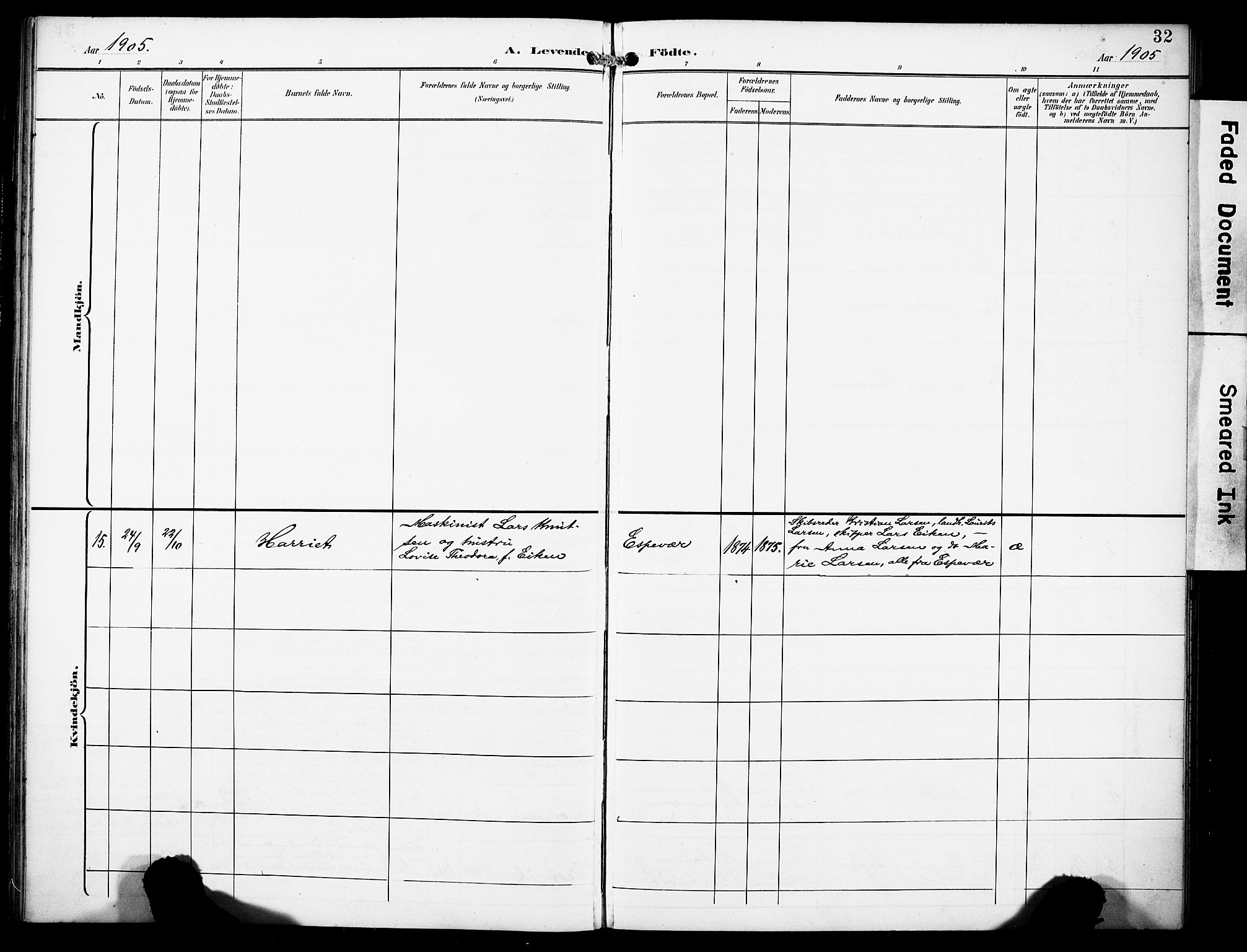 Finnås sokneprestembete, SAB/A-99925/H/Ha/Haa/Haad/L0002: Ministerialbok nr. D 2, 1895-1906, s. 32