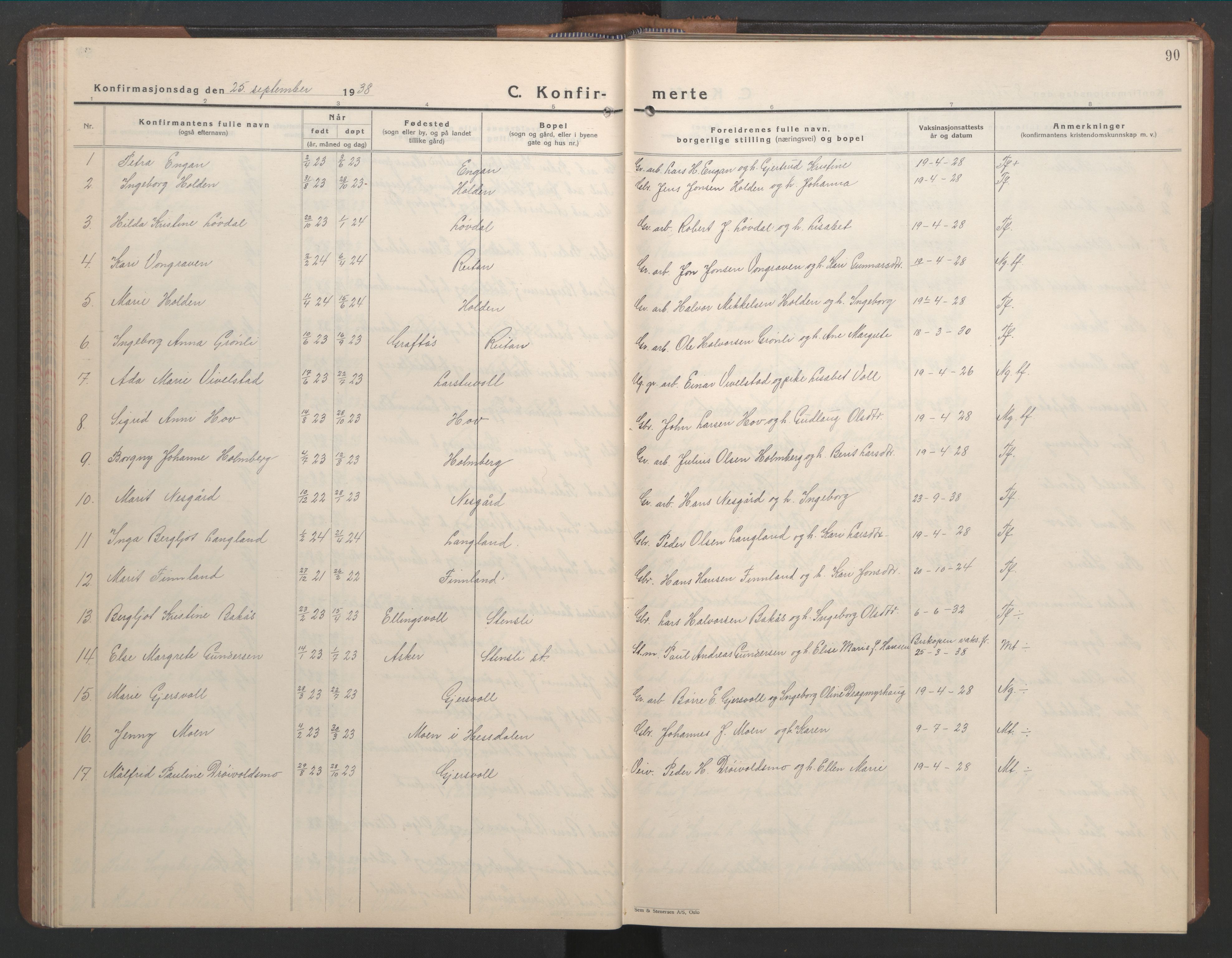 Ministerialprotokoller, klokkerbøker og fødselsregistre - Sør-Trøndelag, AV/SAT-A-1456/686/L0986: Klokkerbok nr. 686C02, 1933-1950, s. 90