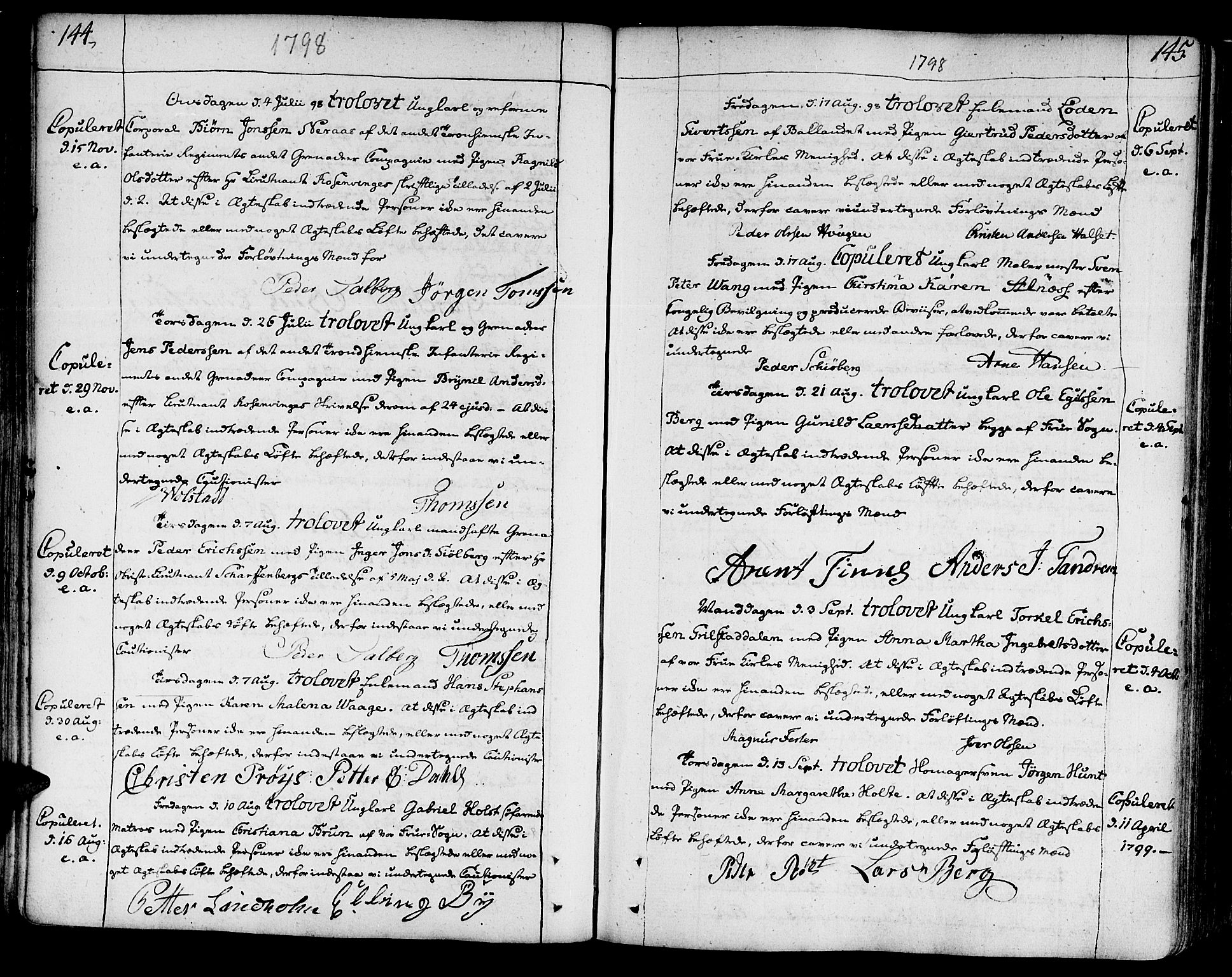 Ministerialprotokoller, klokkerbøker og fødselsregistre - Sør-Trøndelag, SAT/A-1456/602/L0105: Ministerialbok nr. 602A03, 1774-1814, s. 144-145