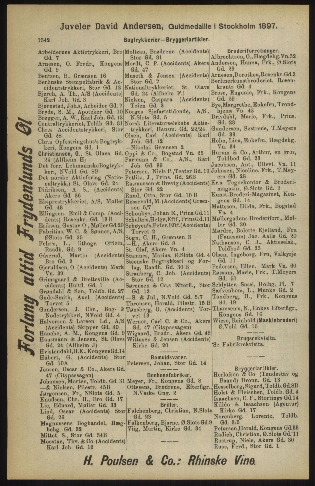 Kristiania/Oslo adressebok, PUBL/-, 1904, s. 1342