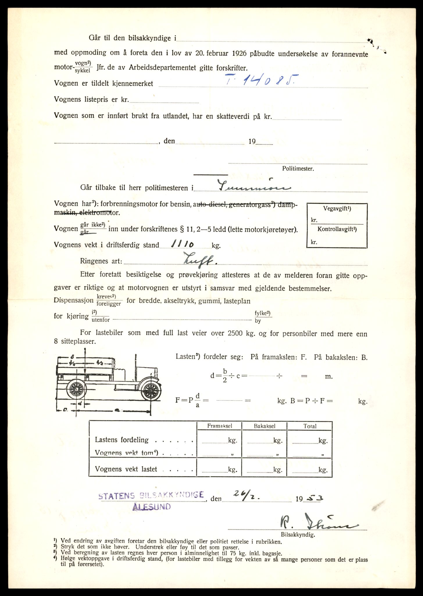 Møre og Romsdal vegkontor - Ålesund trafikkstasjon, AV/SAT-A-4099/F/Fe/L0043: Registreringskort for kjøretøy T 14080 - T 14204, 1927-1998, s. 134