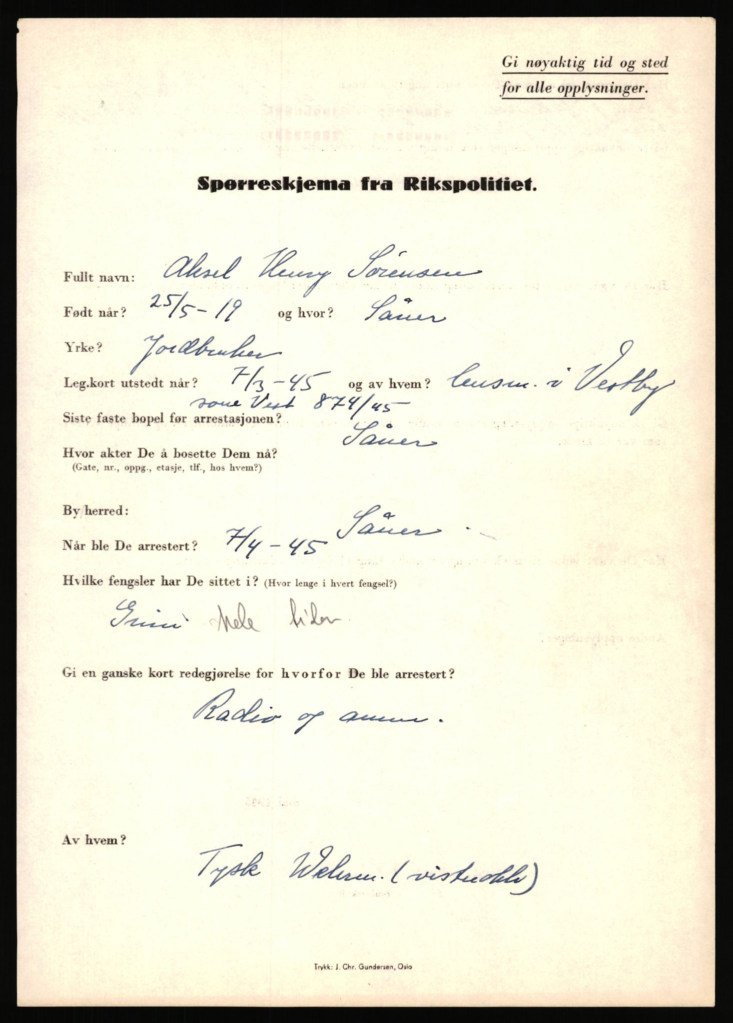 Rikspolitisjefen, AV/RA-S-1560/L/L0016: Sti, Lauritz - Tettum, Karl August, 1940-1945, s. 771