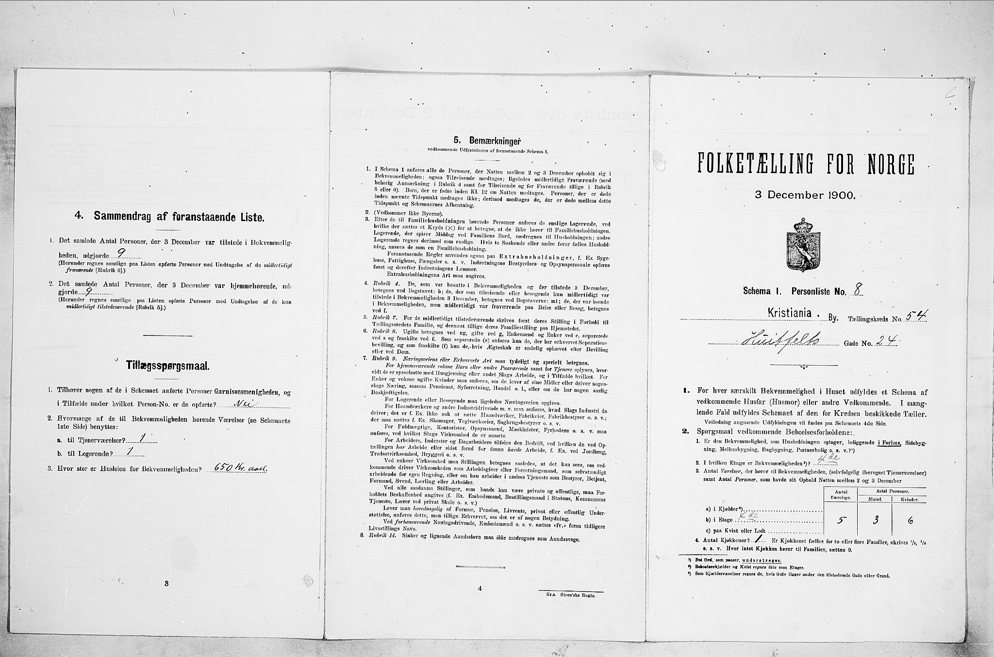 SAO, Folketelling 1900 for 0301 Kristiania kjøpstad, 1900, s. 39449