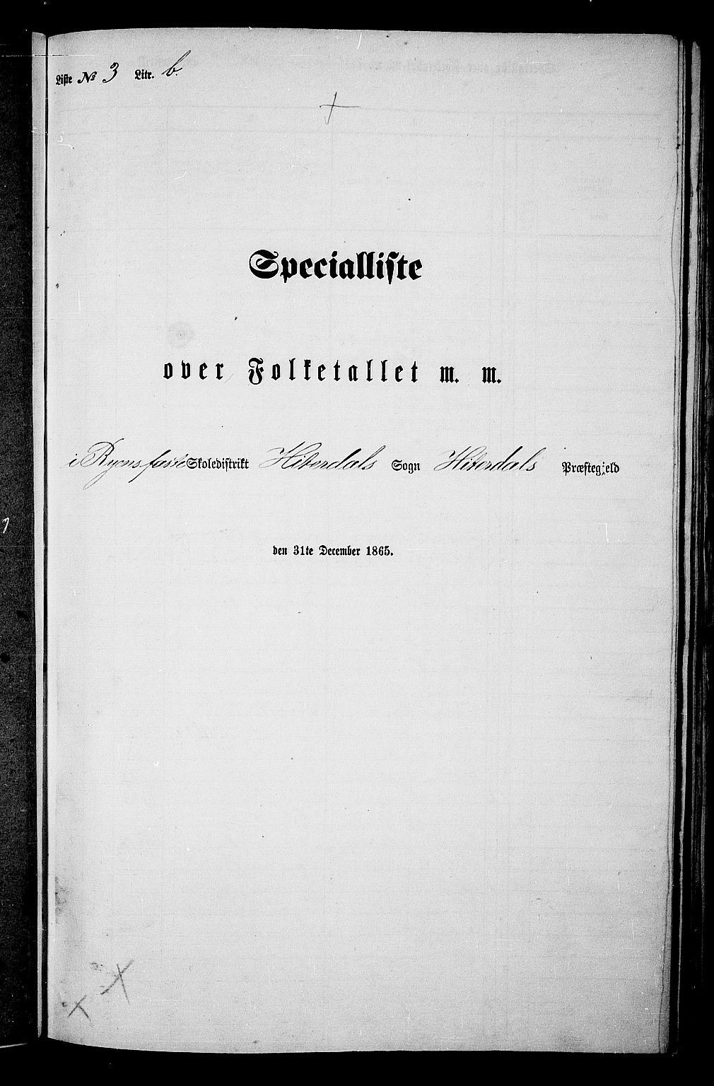 RA, Folketelling 1865 for 0823P Heddal prestegjeld, 1865, s. 54