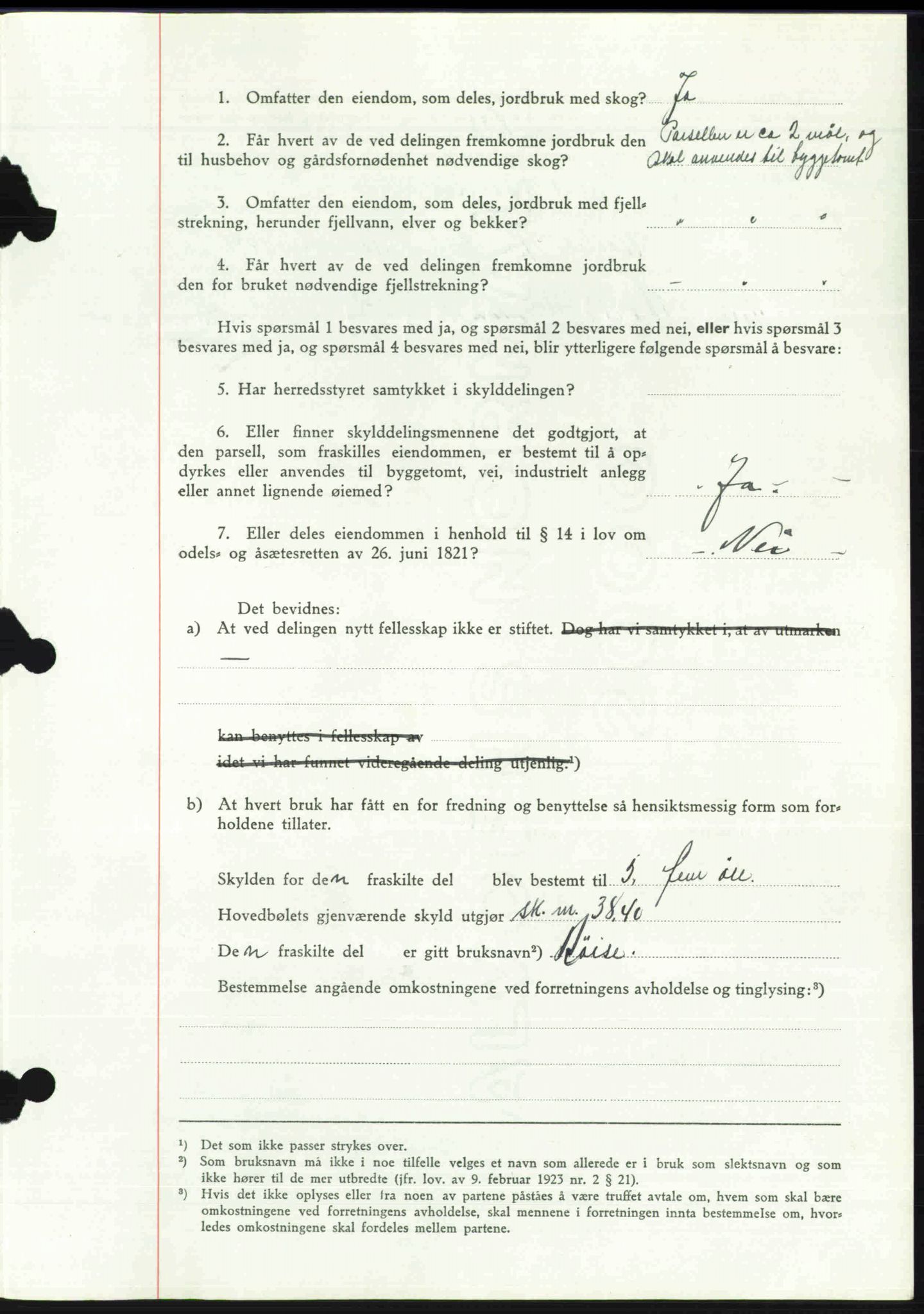 Toten tingrett, AV/SAH-TING-006/H/Hb/Hbc/L0008: Pantebok nr. Hbc-08, 1941-1941, Dagboknr: 2254/1941