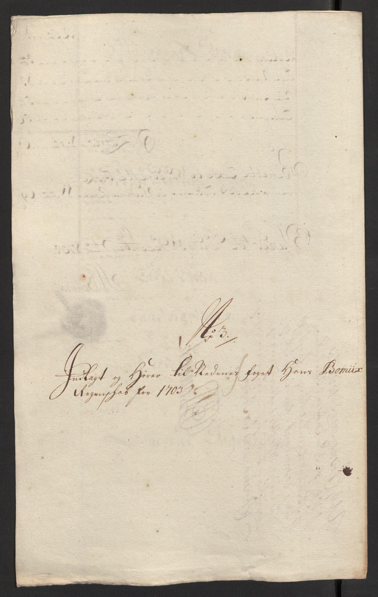 Rentekammeret inntil 1814, Reviderte regnskaper, Fogderegnskap, RA/EA-4092/R39/L2316: Fogderegnskap Nedenes, 1702-1703, s. 191