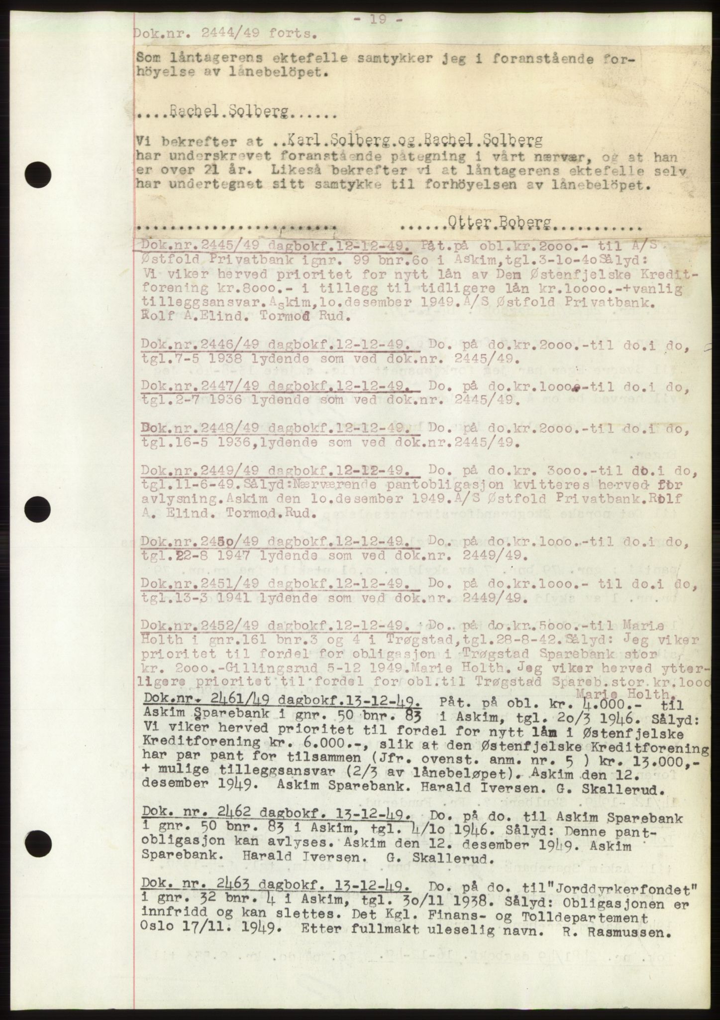 Rakkestad sorenskriveri, SAO/A-10686/G/Gb/Gba/Gbac/L0012: Pantebok nr. B1-4 og B16-20, 1949-1950, Dagboknr: 2444/1949