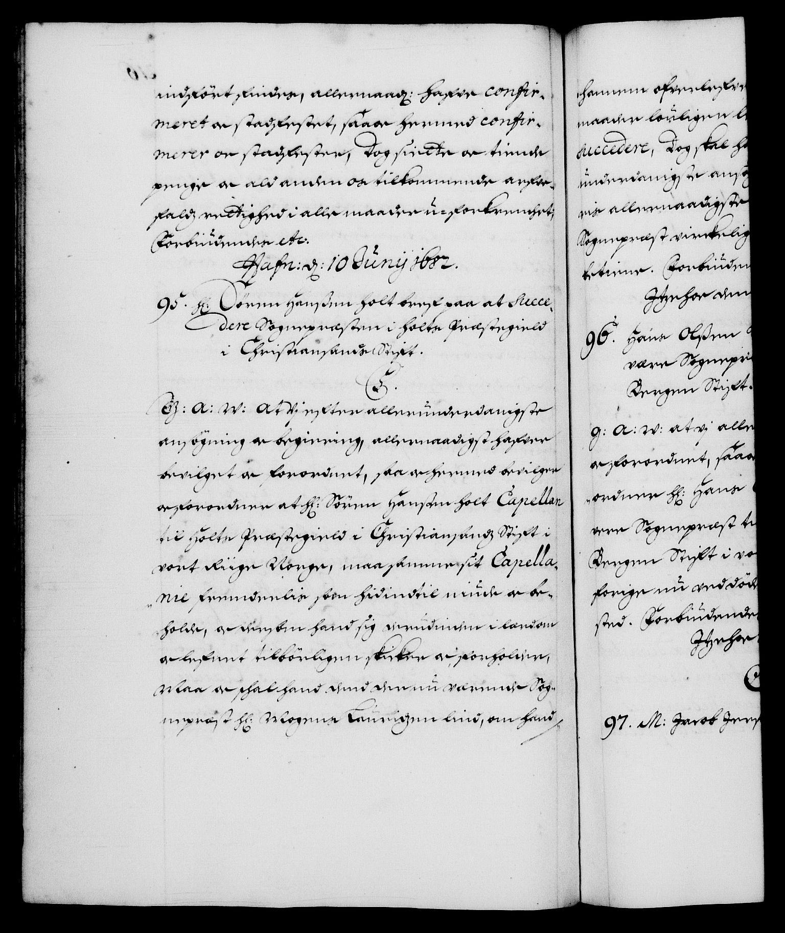 Danske Kanselli 1572-1799, RA/EA-3023/F/Fc/Fca/Fcaa/L0013: Norske registre (mikrofilm), 1681-1684, s. 216b
