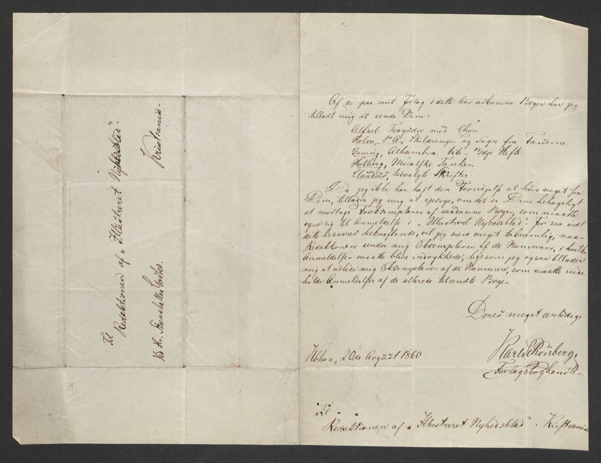 Botten-Hansen, Paul, AV/RA-PA-0017/F/L0001: Brev til Botten-Hansen, avsendere ordnet etter alfabetisk rekkefølge fra A-Ø, 1846-1866, s. 455