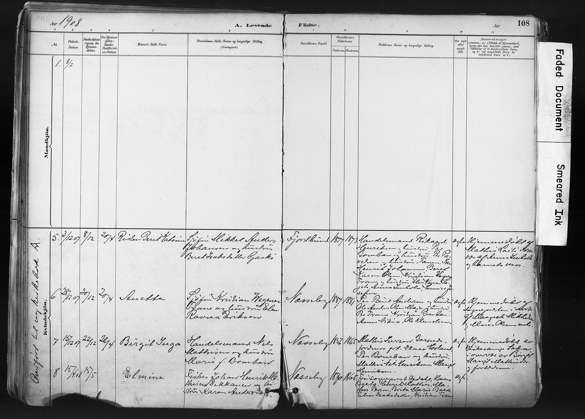 Nesseby sokneprestkontor, AV/SATØ-S-1330/H/Ha/L0006kirke: Ministerialbok nr. 6, 1885-1985, s. 108