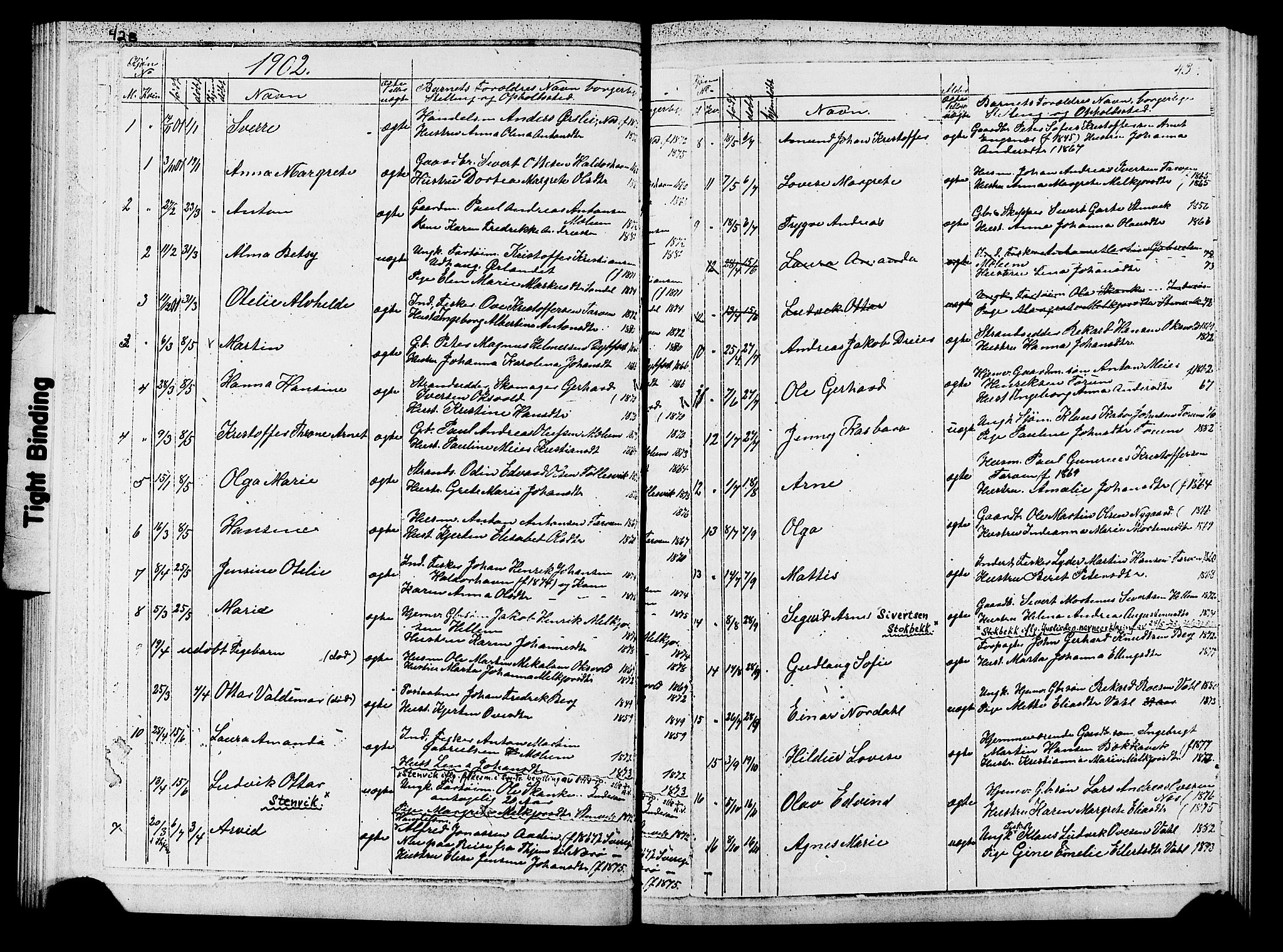 Ministerialprotokoller, klokkerbøker og fødselsregistre - Sør-Trøndelag, SAT/A-1456/652/L0653: Klokkerbok nr. 652C01, 1866-1910, s. 43