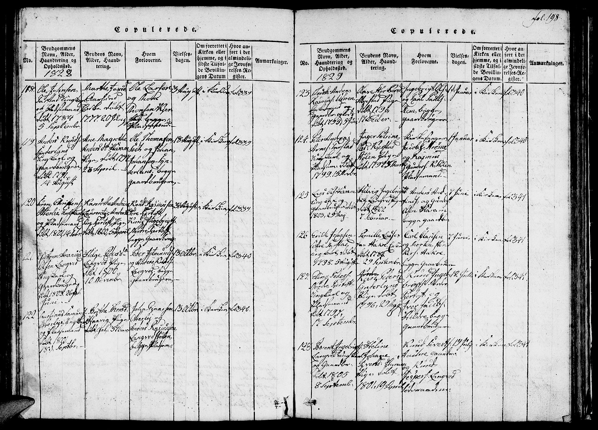 Ministerialprotokoller, klokkerbøker og fødselsregistre - Møre og Romsdal, SAT/A-1454/536/L0506: Klokkerbok nr. 536C01, 1818-1859, s. 198