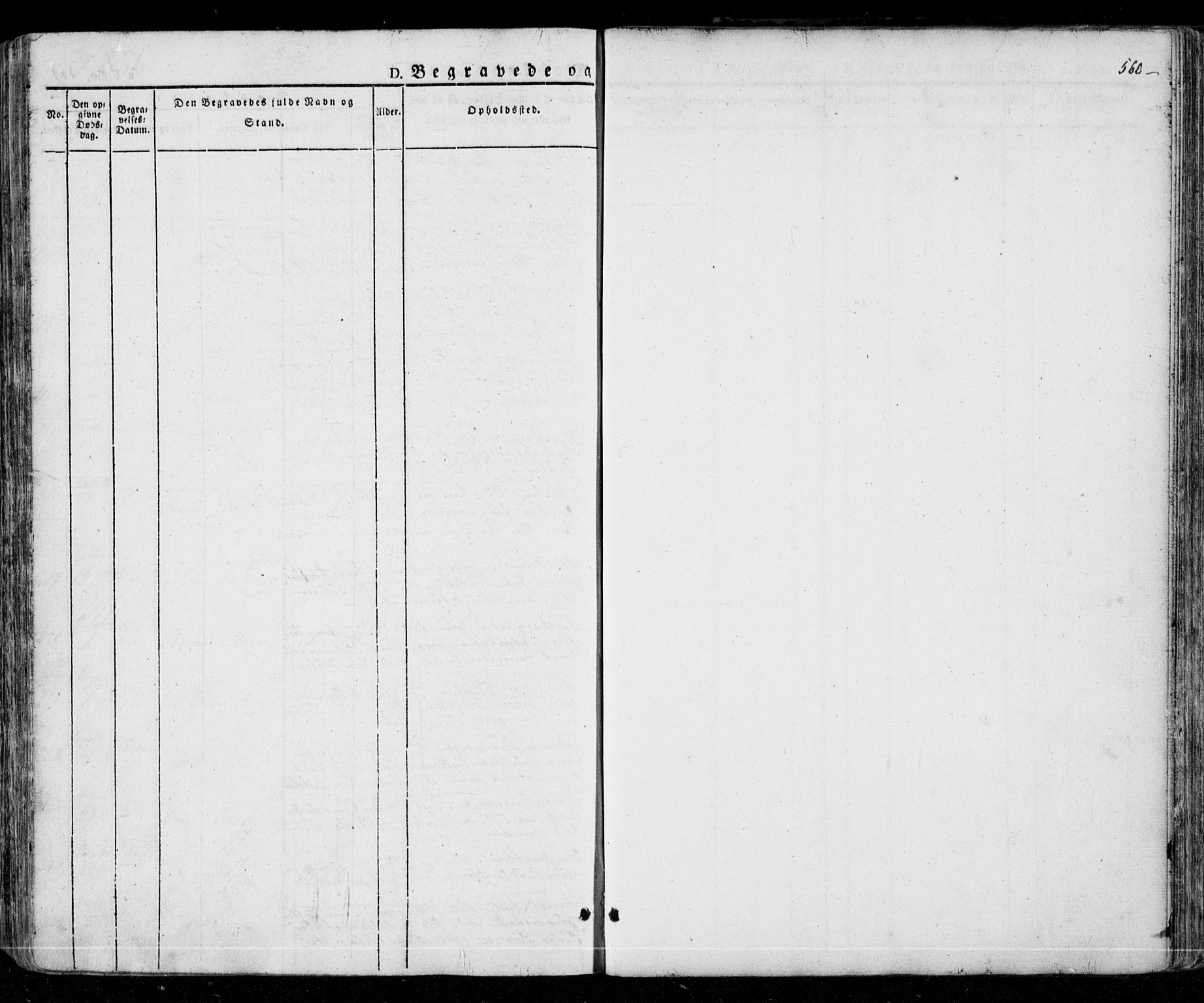 Eiker kirkebøker, AV/SAKO-A-4/G/Ga/L0002: Klokkerbok nr. I 2, 1832-1856, s. 560