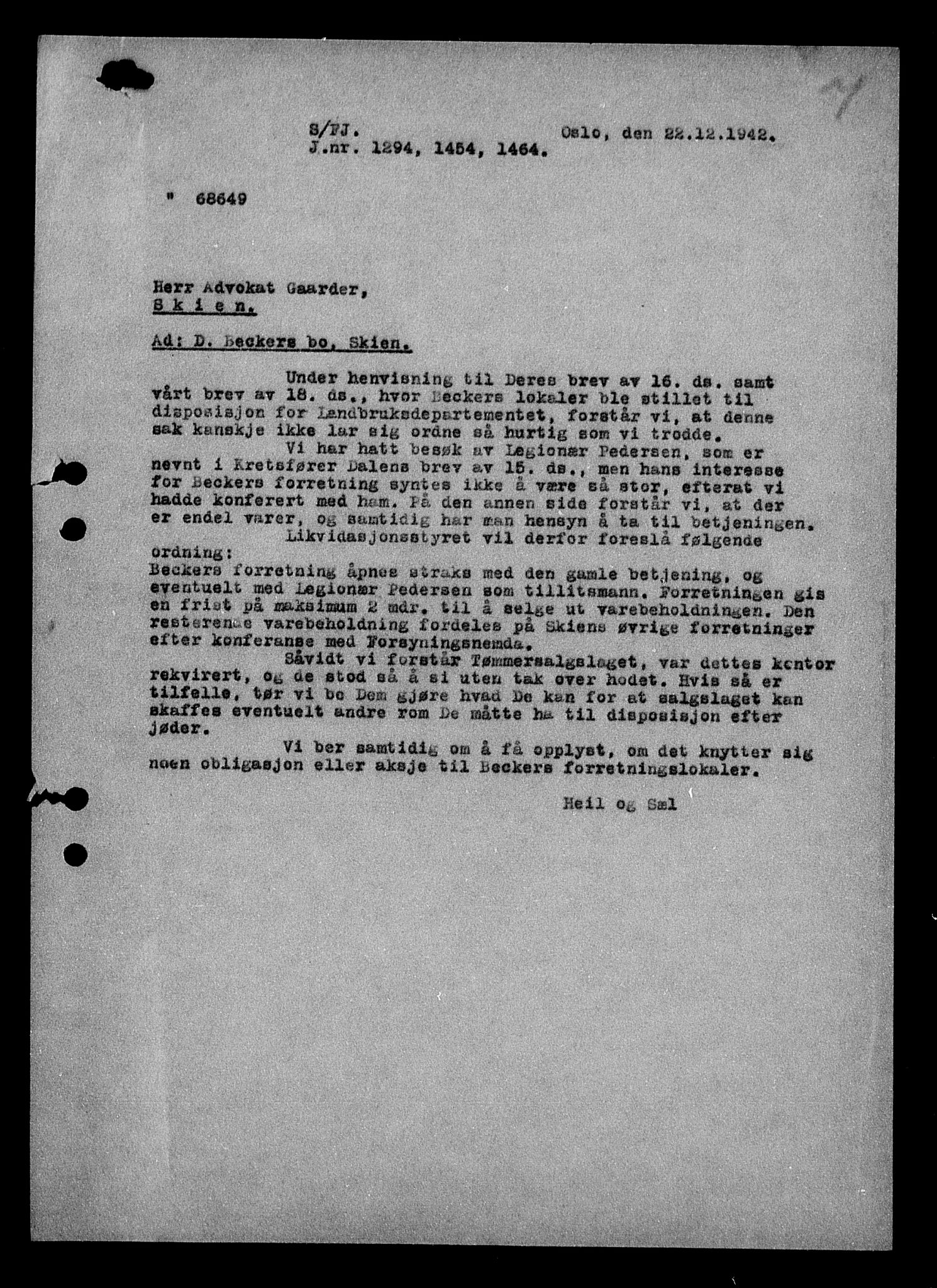 Justisdepartementet, Tilbakeføringskontoret for inndratte formuer, AV/RA-S-1564/H/Hc/Hcd/L0990: --, 1945-1947, s. 40