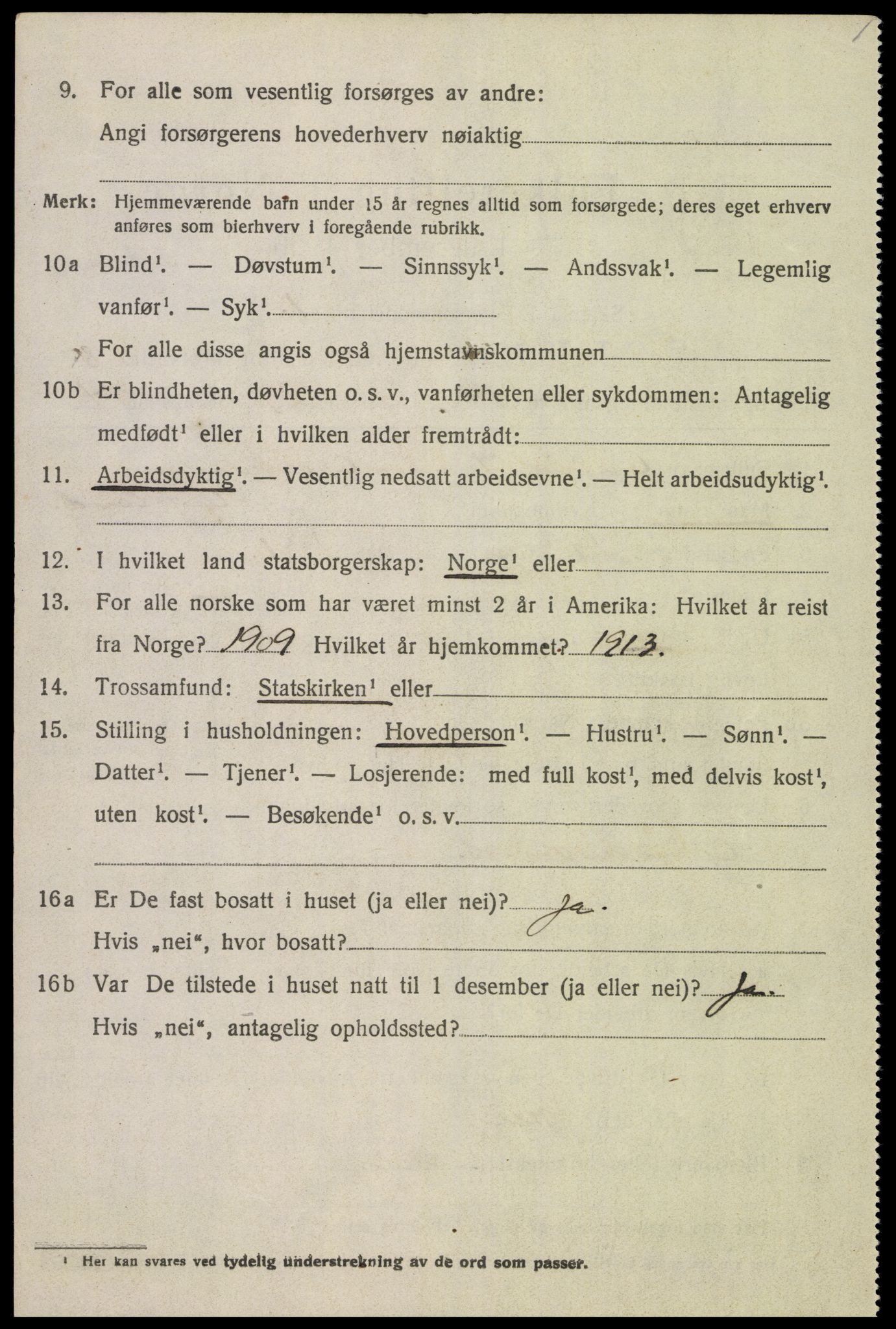 SAK, Folketelling 1920 for 1020 Holum herred, 1920, s. 2622